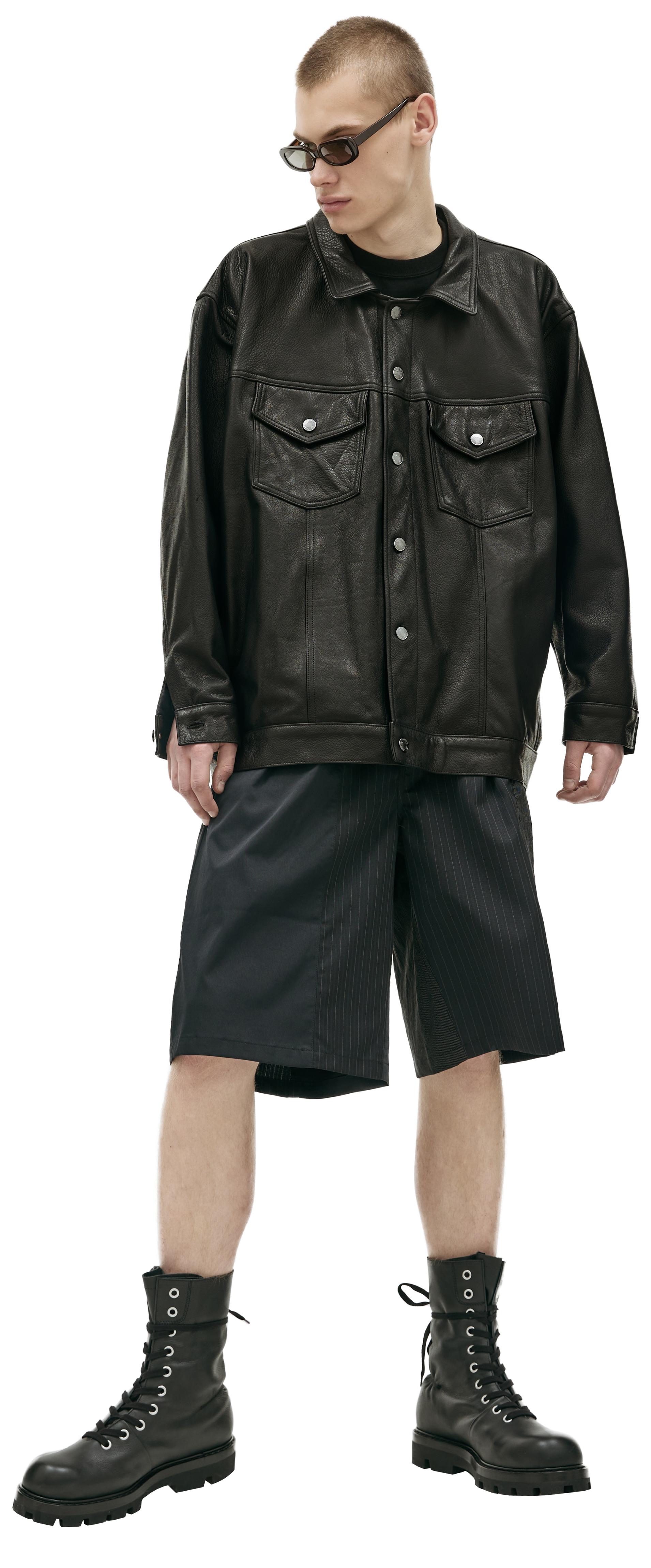 Enfants Riches Déprimés Leather trucker jacket