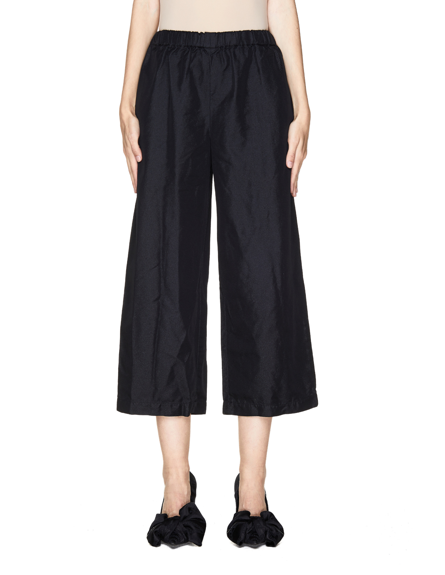 Comme des Garcons CdG Black Cropped Wide Leg Pants
