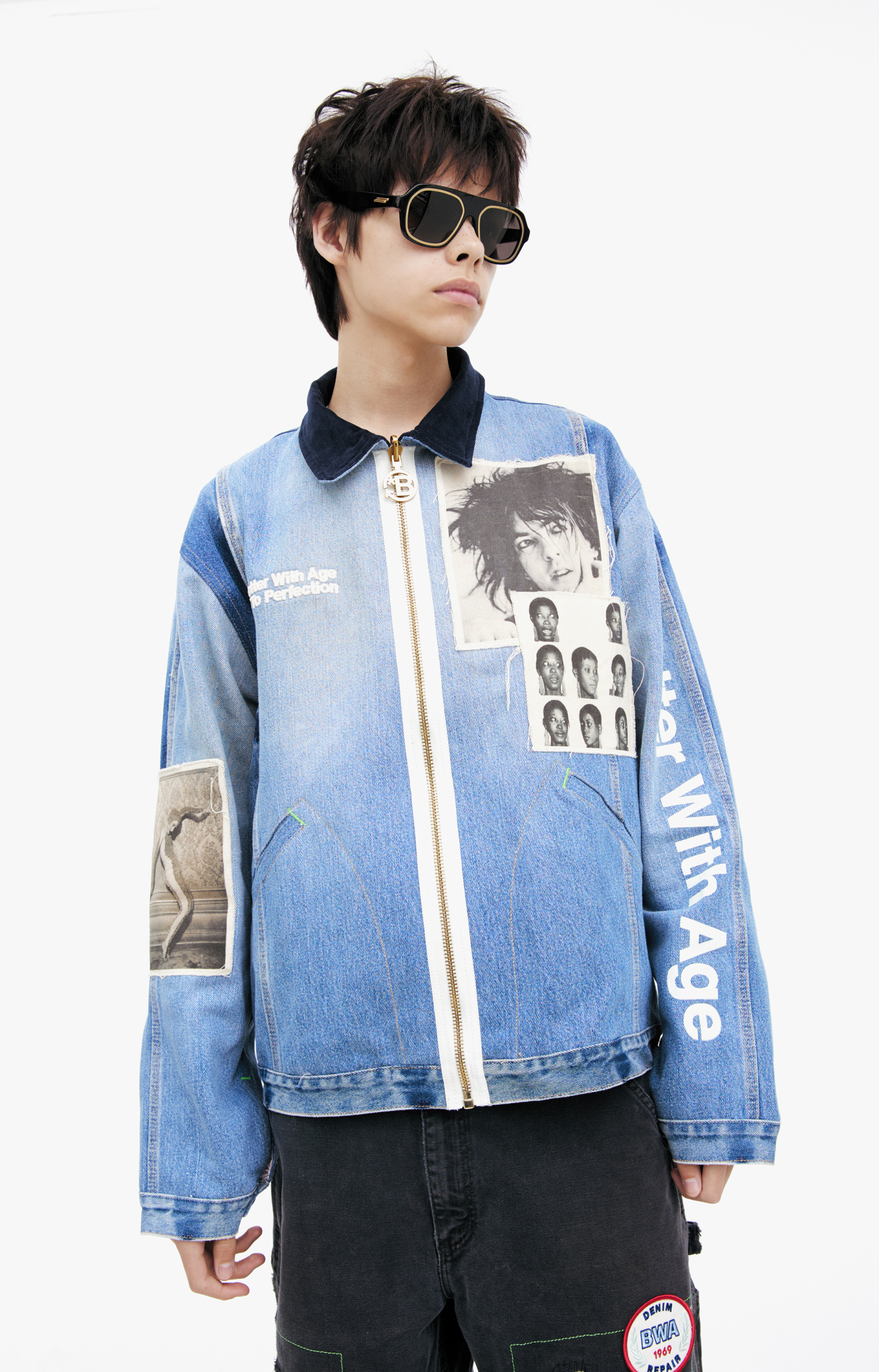 BETTER WITH AGE Blue patch jacket