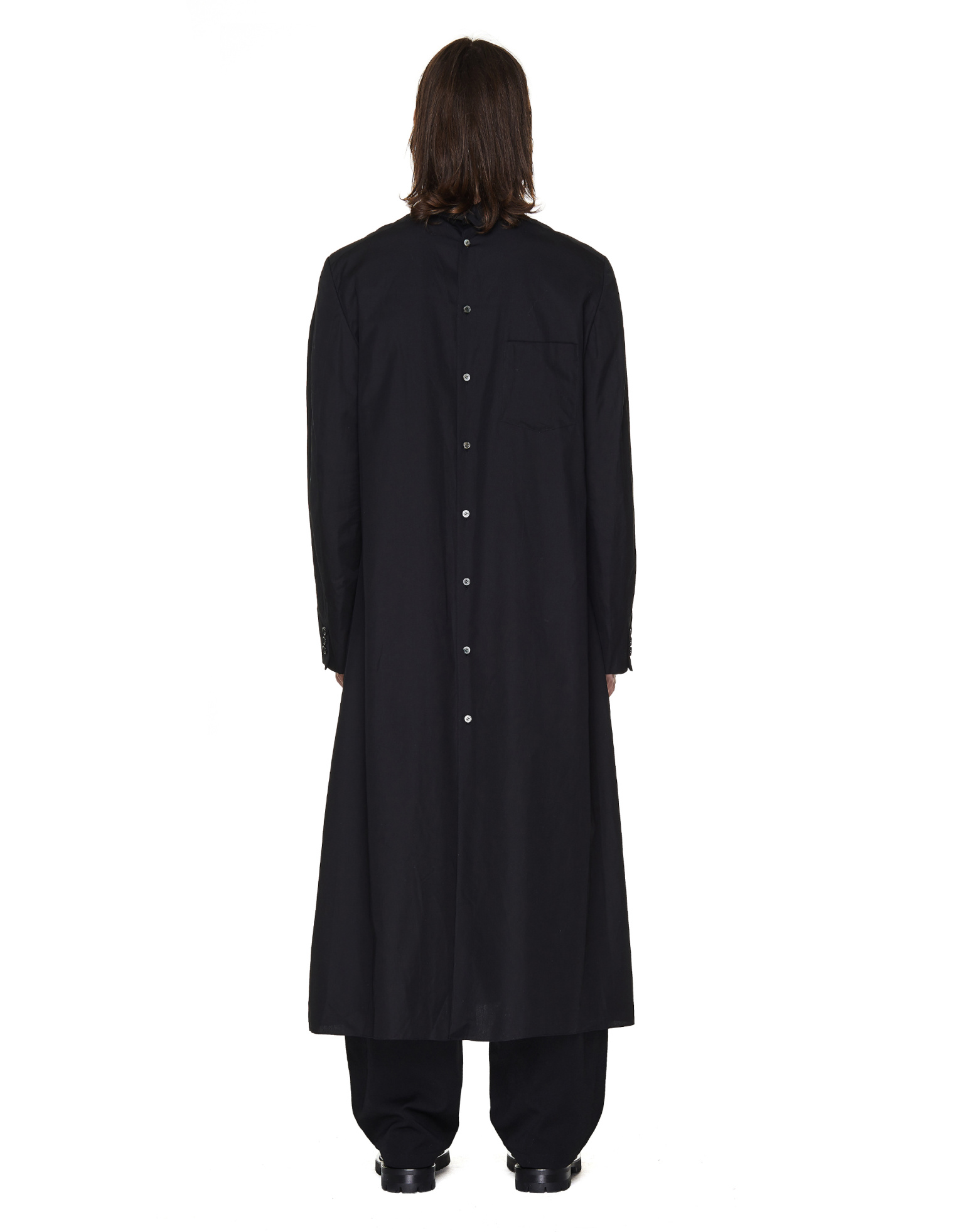Comme des Garcons Homme plus Хлопковая рубашка с пуговицами на спине