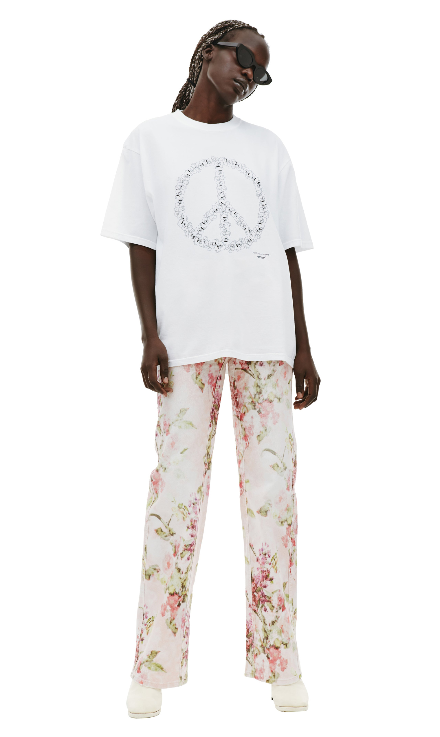 Undercover Peace Sign T-shirt in White