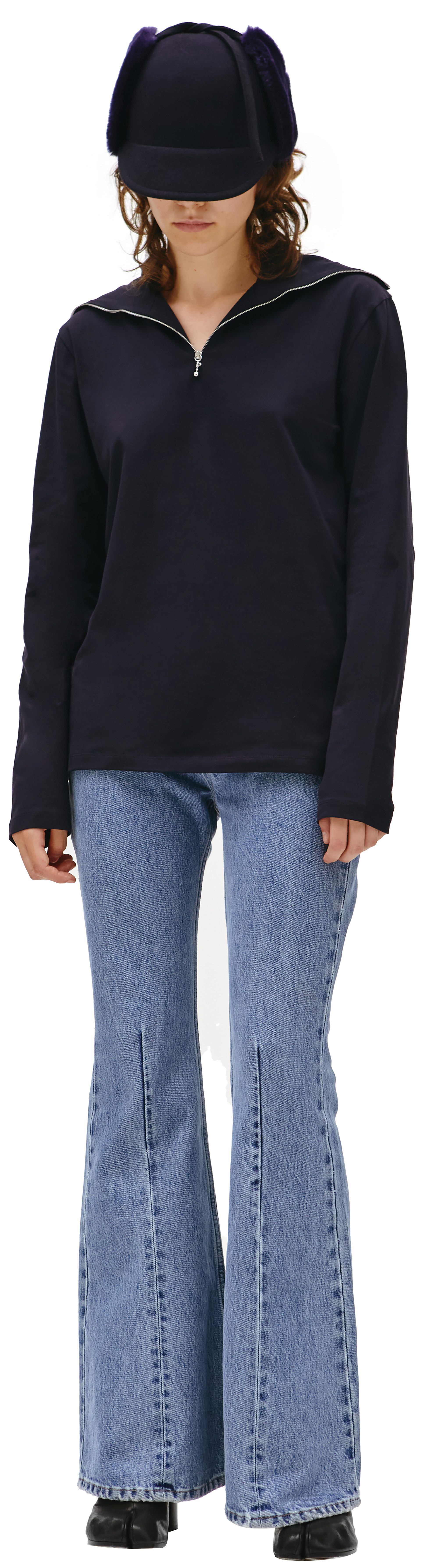 Jil Sander Zip Collar Cotton Longsleeve