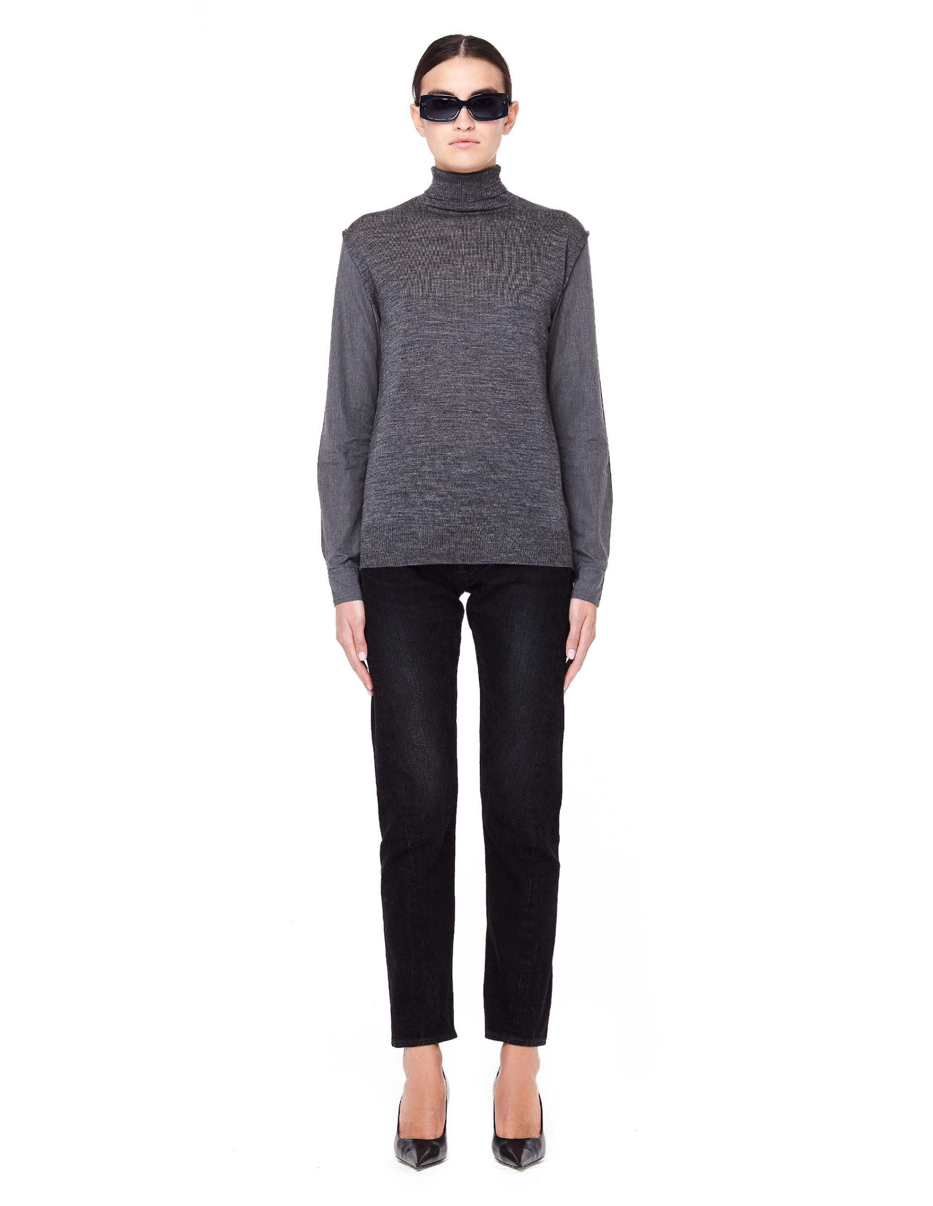 Undercover Wool Sweater with Shirt Sleeves