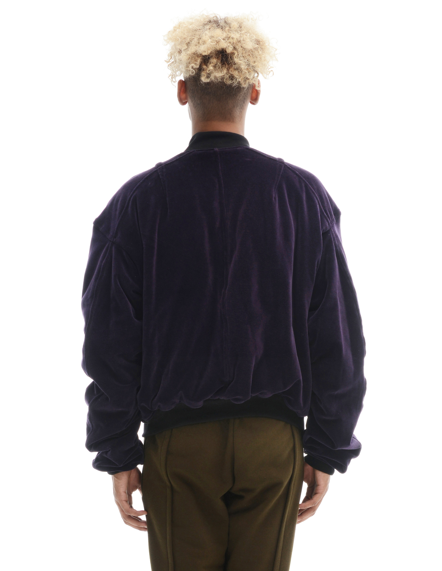Haider Ackermann Velvet bomber sweatshirt