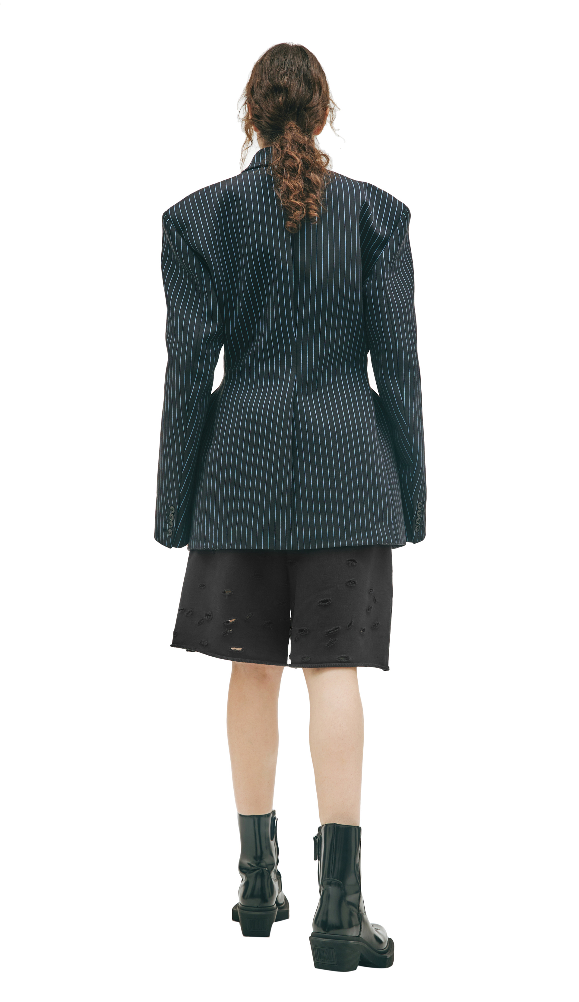 VETEMENTS Striped double-breasted blazer