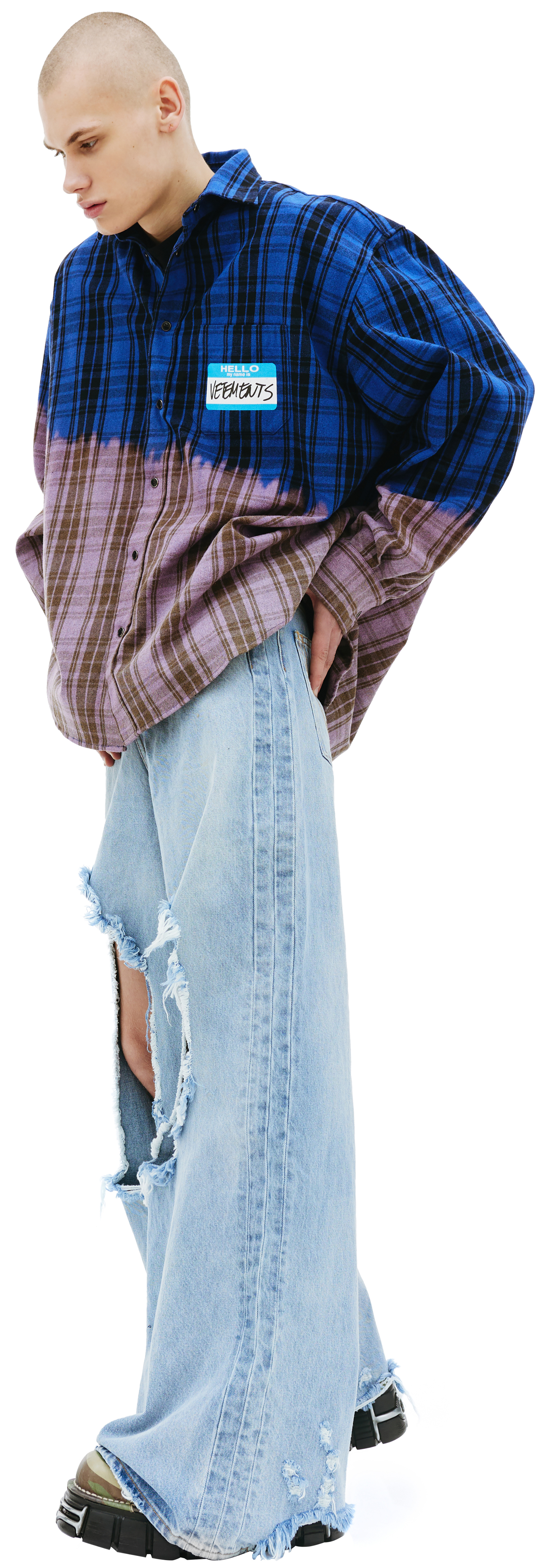 VETEMENTS \'My name is\' checked shirt