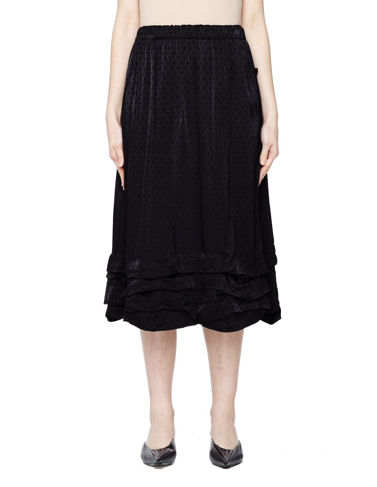 Comme des Garcons CdG Черная юбка с рюшами