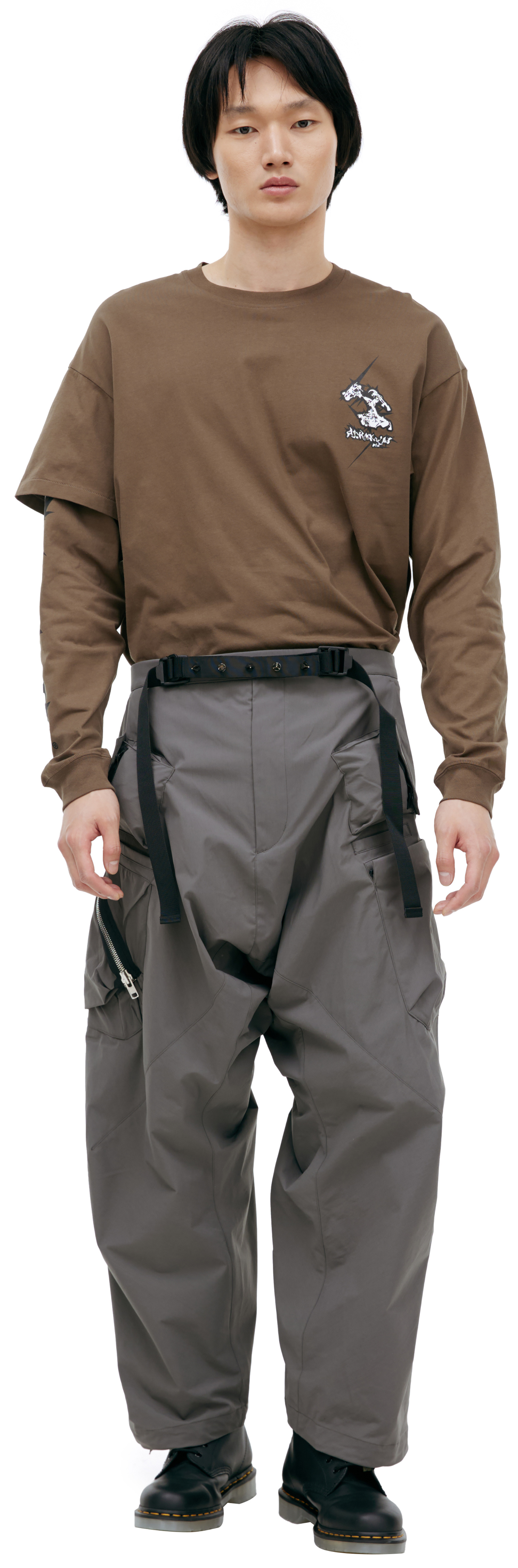 Acronym Cargo trousers with studs on the waistband