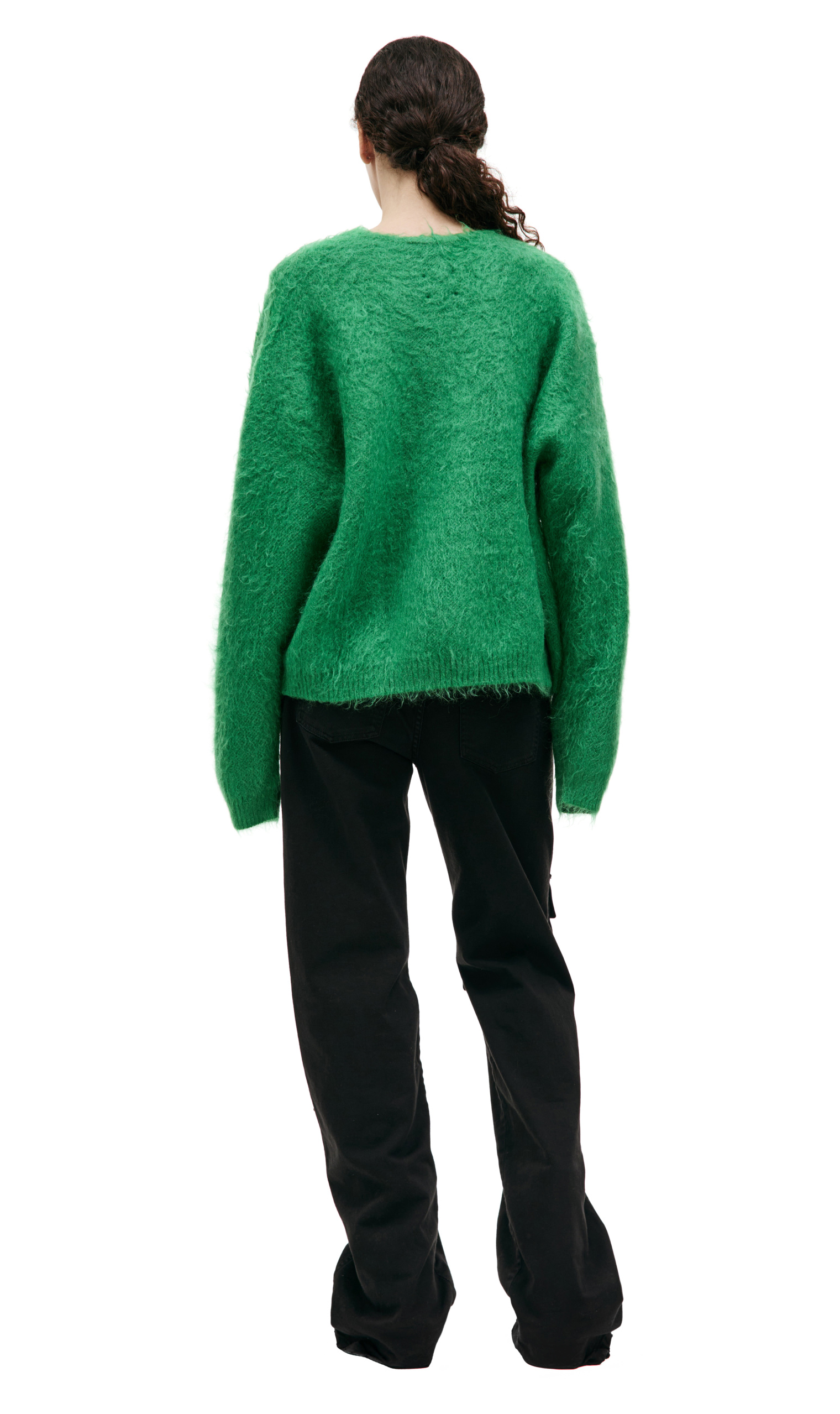 Saint Michael Green mohair cardigan