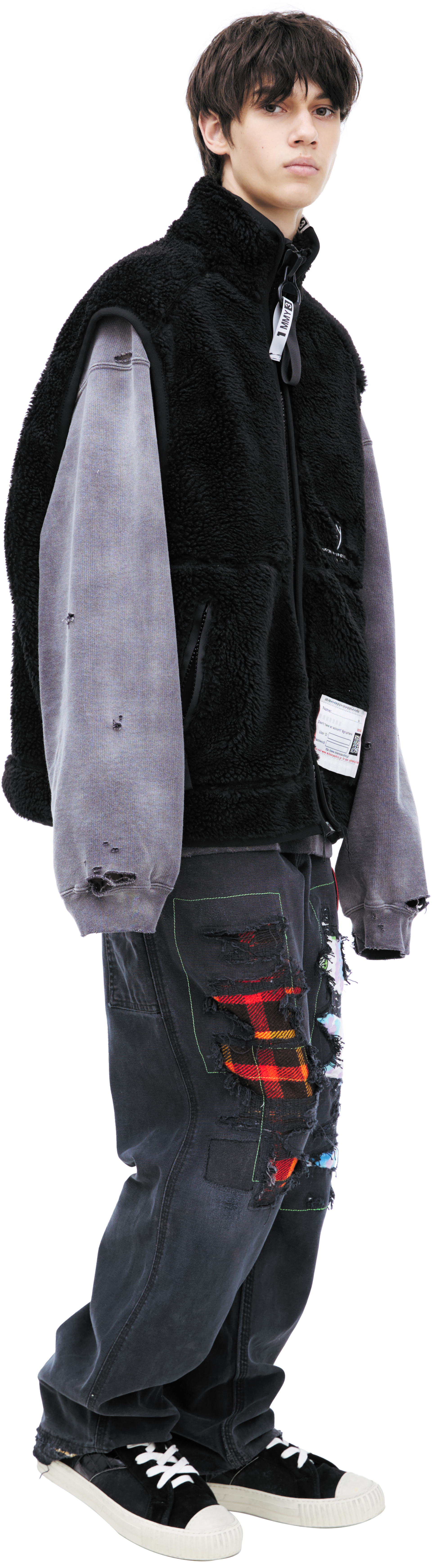 Maison Mihara Yasuhiro Oversize vest with patch