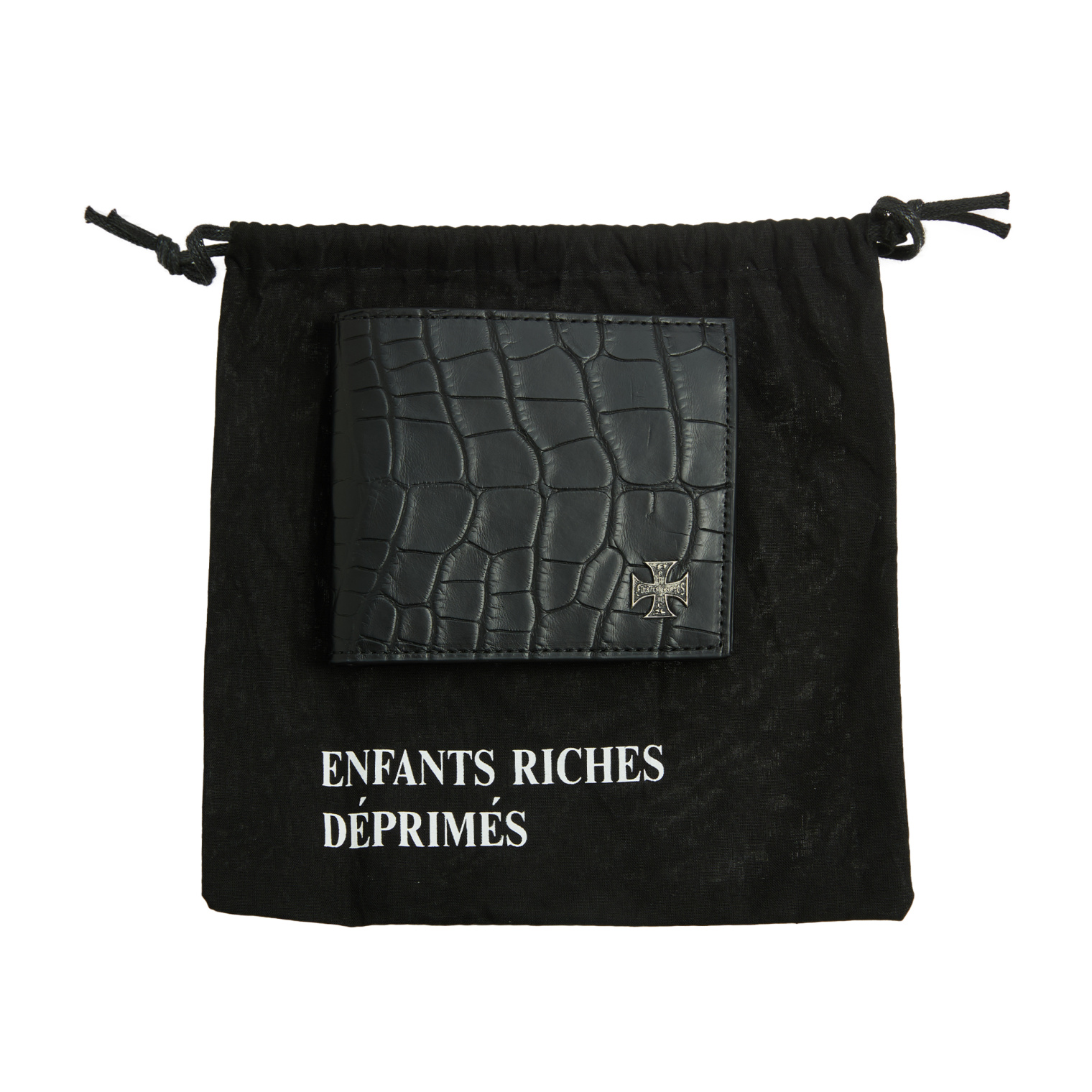 Enfants Riches Deprimes Leather wallet with cross