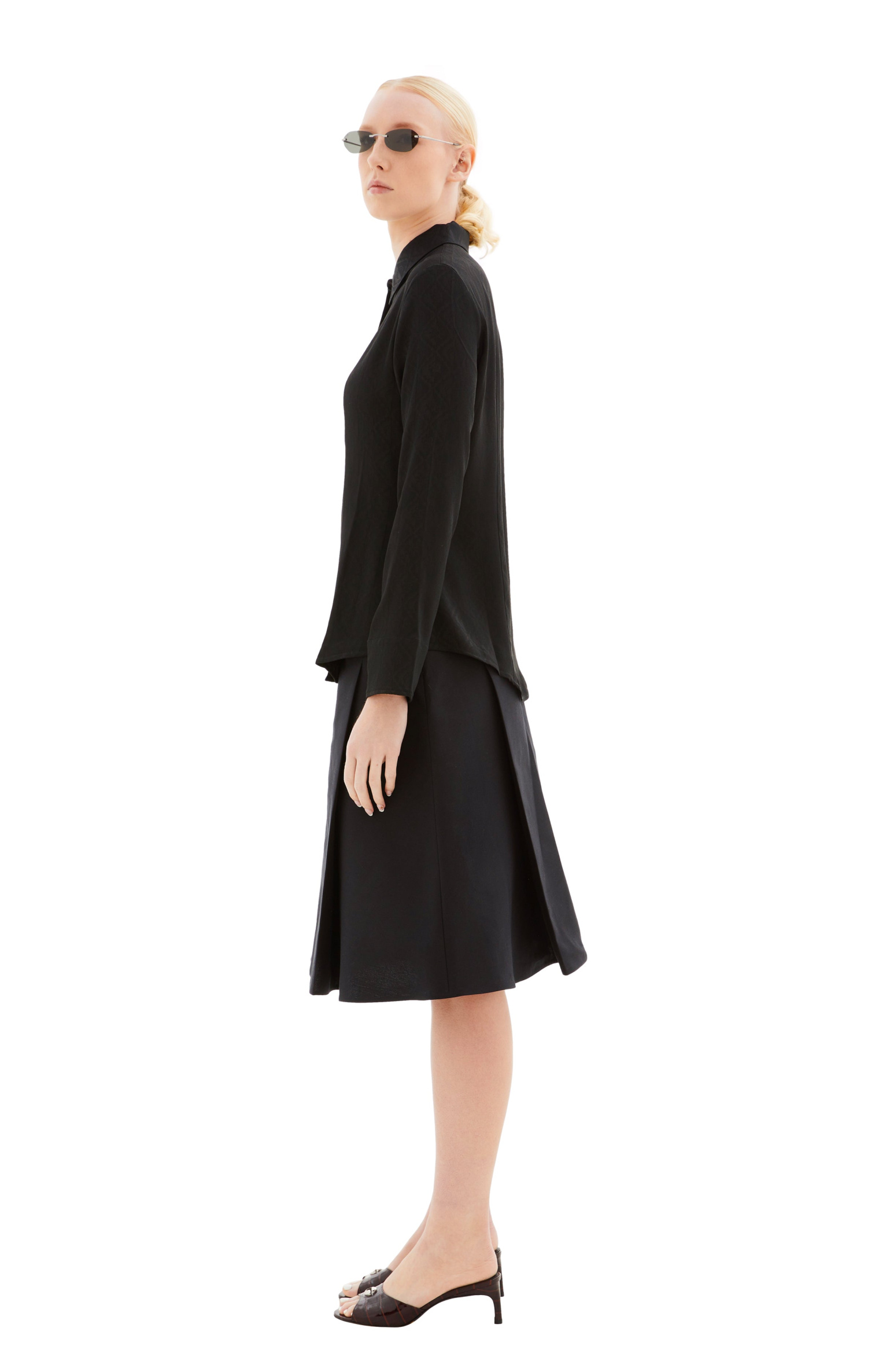 MARINE SERRE Jacquard Viscose Shirt Blouse
