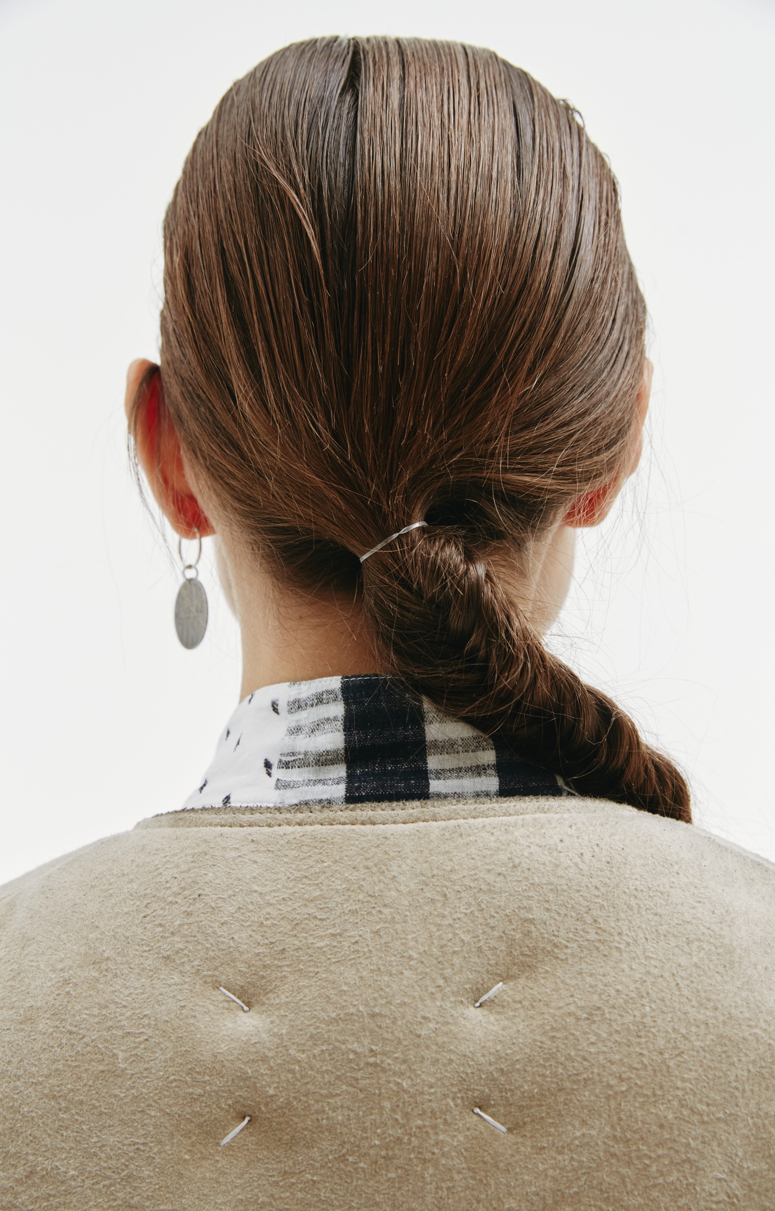 Maison Margiela Shearling jacket with knitted sleeves