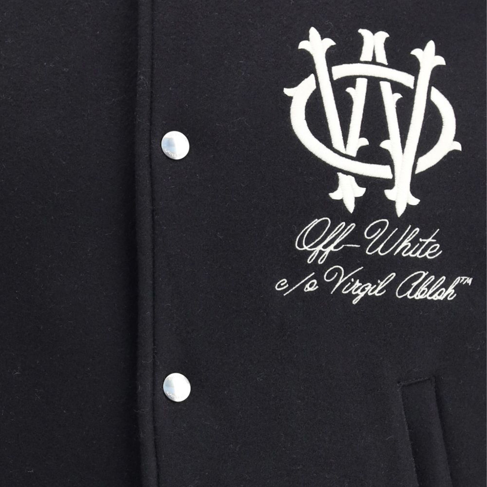 Off White Gothinc OW Wool Den Reg Varsity Bomber