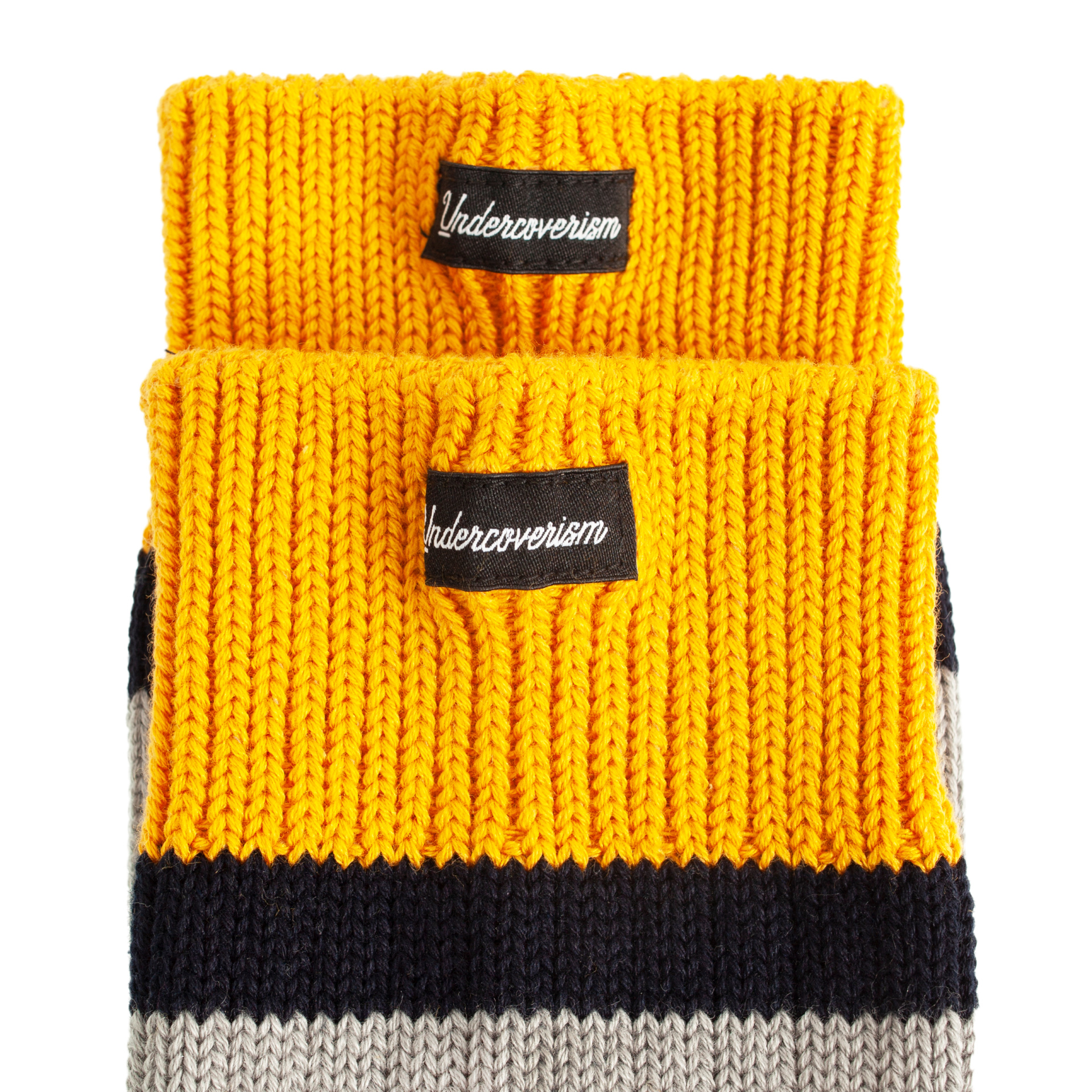 Undercover Grey calf-high knit socks