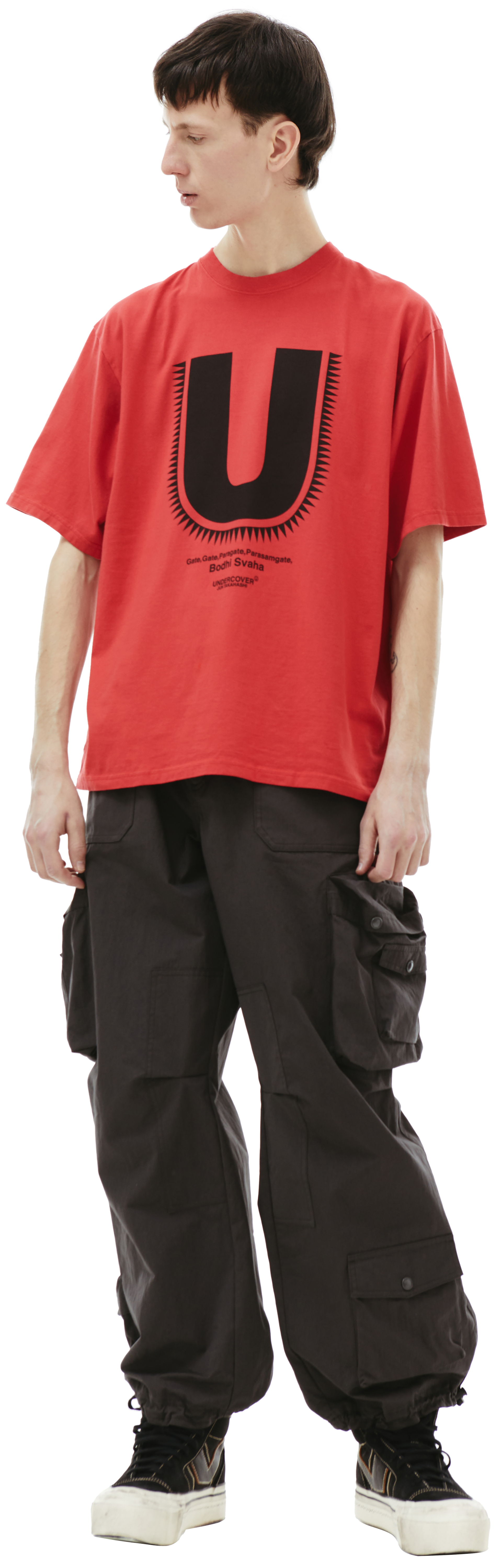 Undercover Red \'U\' printed t-shirt