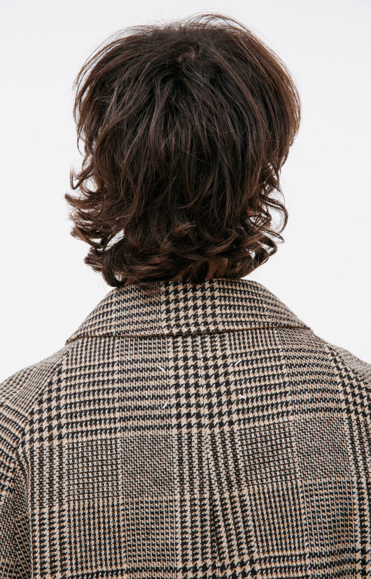 Maison Margiela Double-sided plaid coat