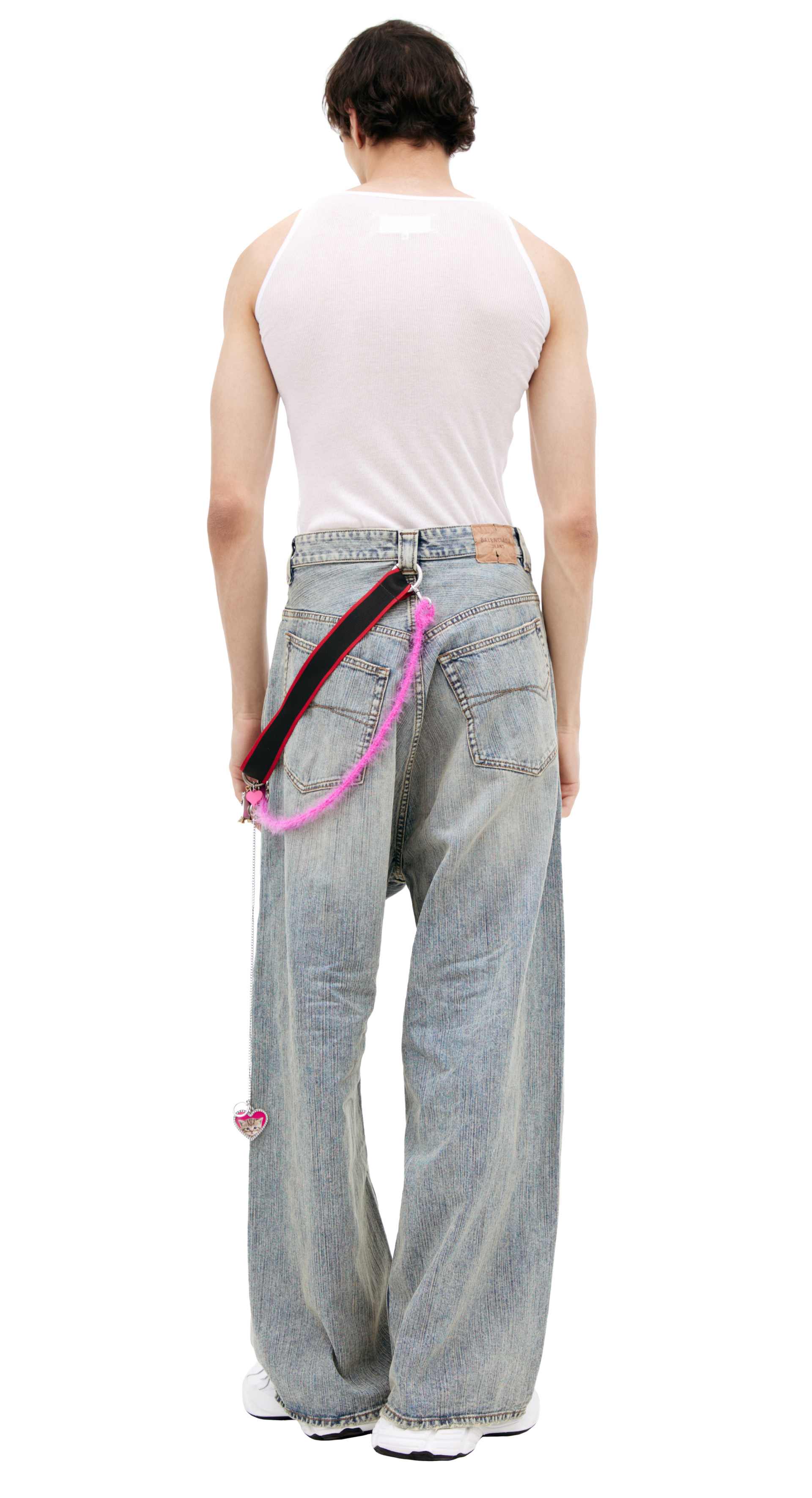 Balenciaga Wide jeans with keychain