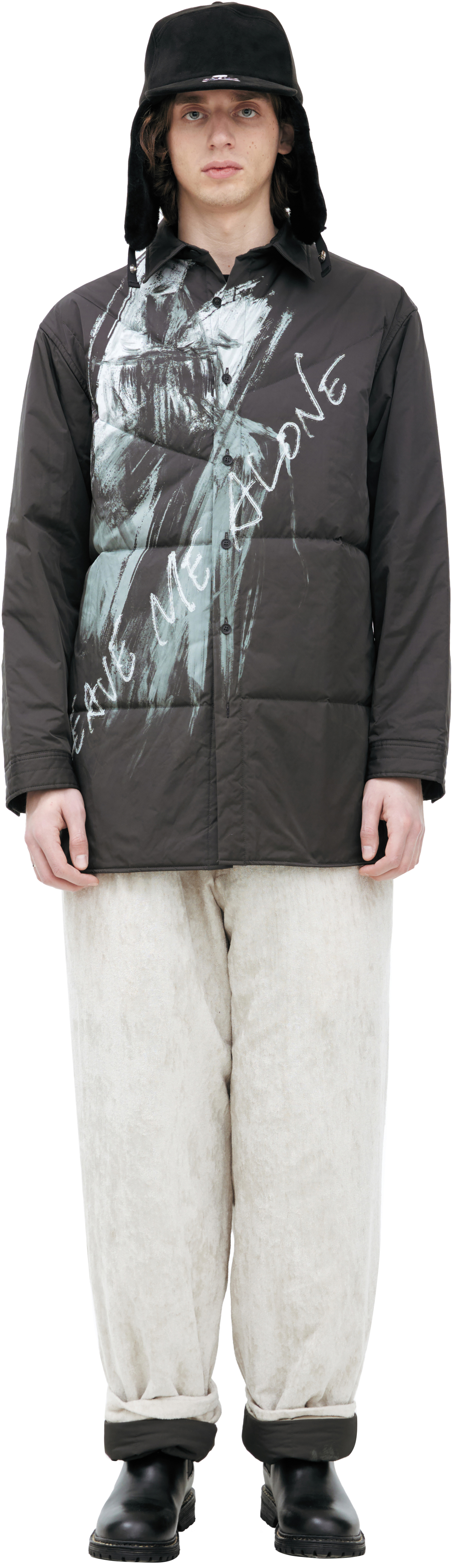 Yohji Yamamoto Quilted jacket with print