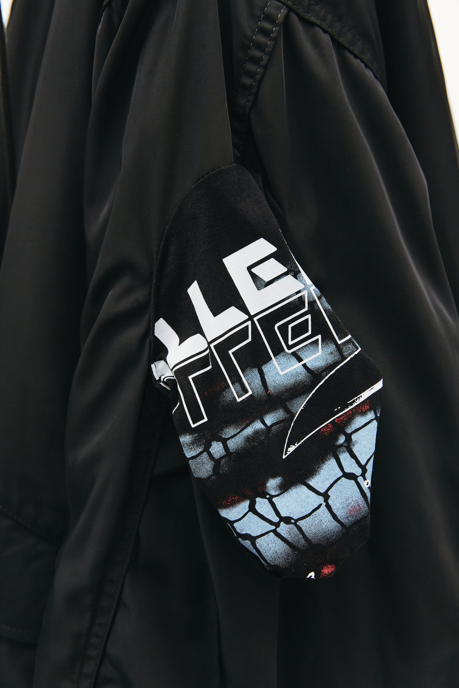 Raf Simons Oversized Printed Parka in black