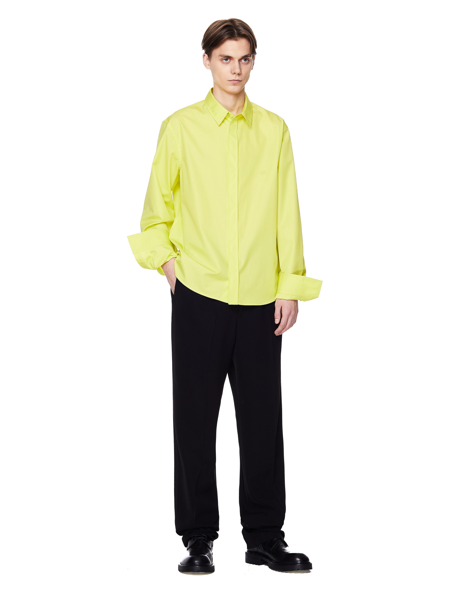 Balenciaga Neon Yellow Cotton Shirt