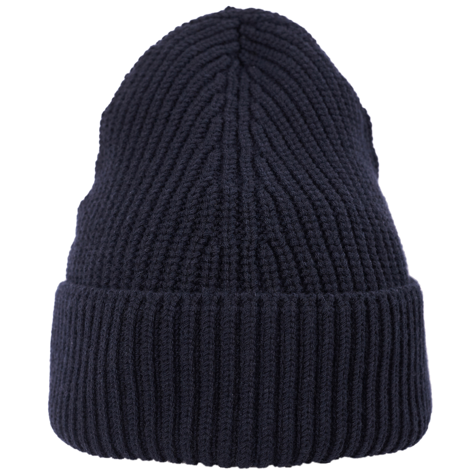 Maison Margiela Navy Blue Cotton and Wool Beanie