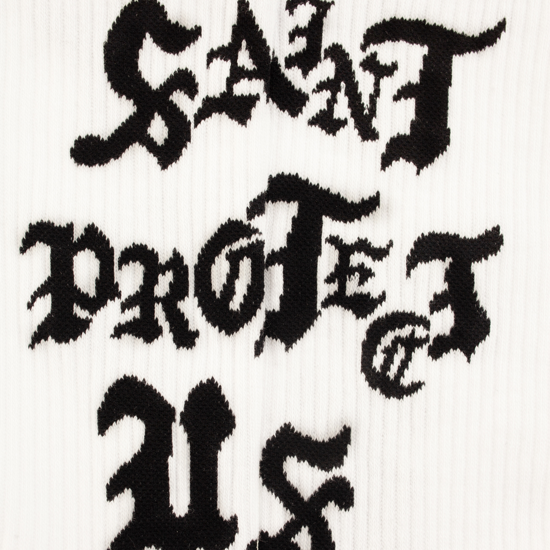 Saint Mxxxxxx White monoprint socks