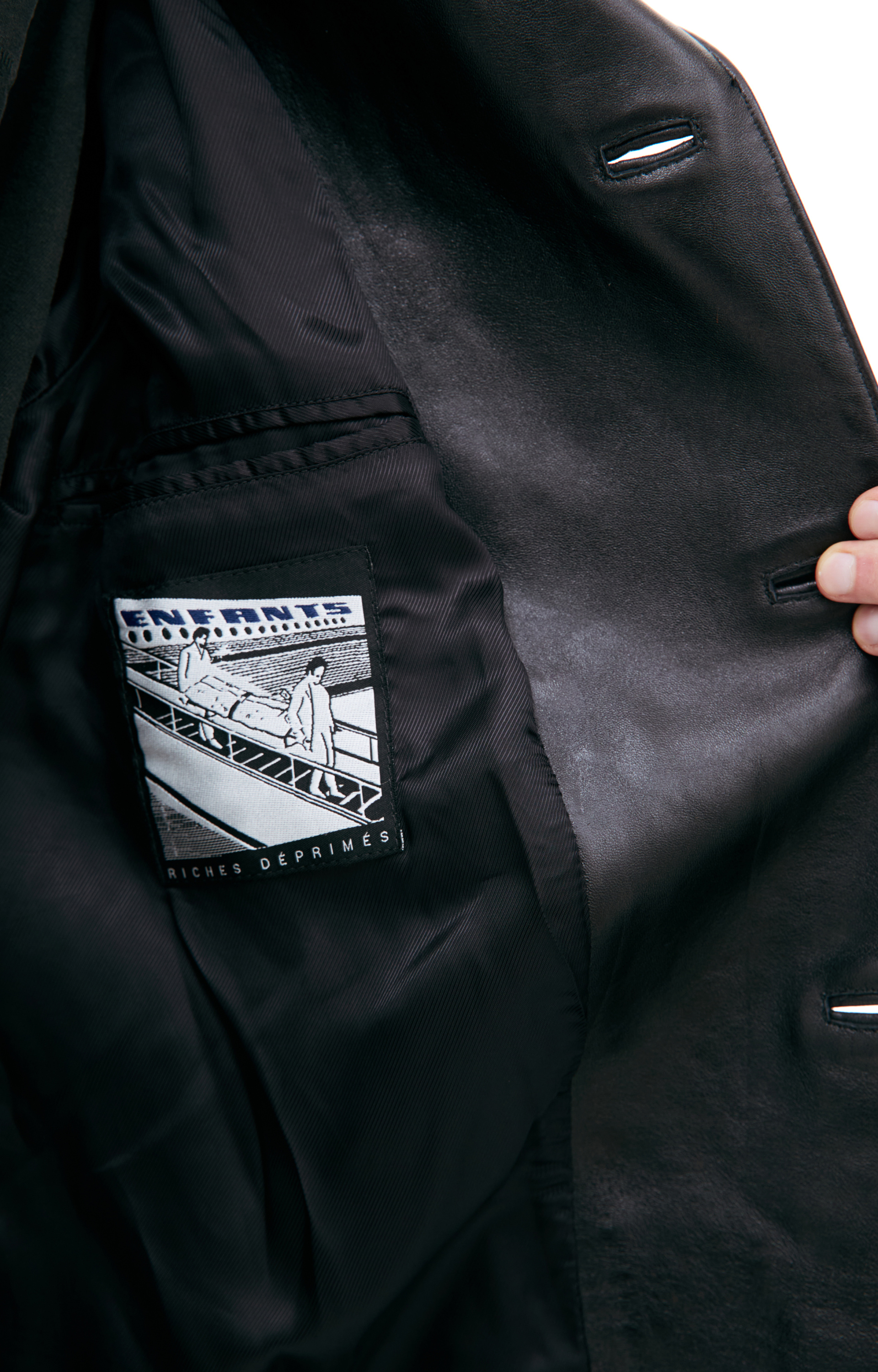 Enfants Riches Déprimés Black leather jacket