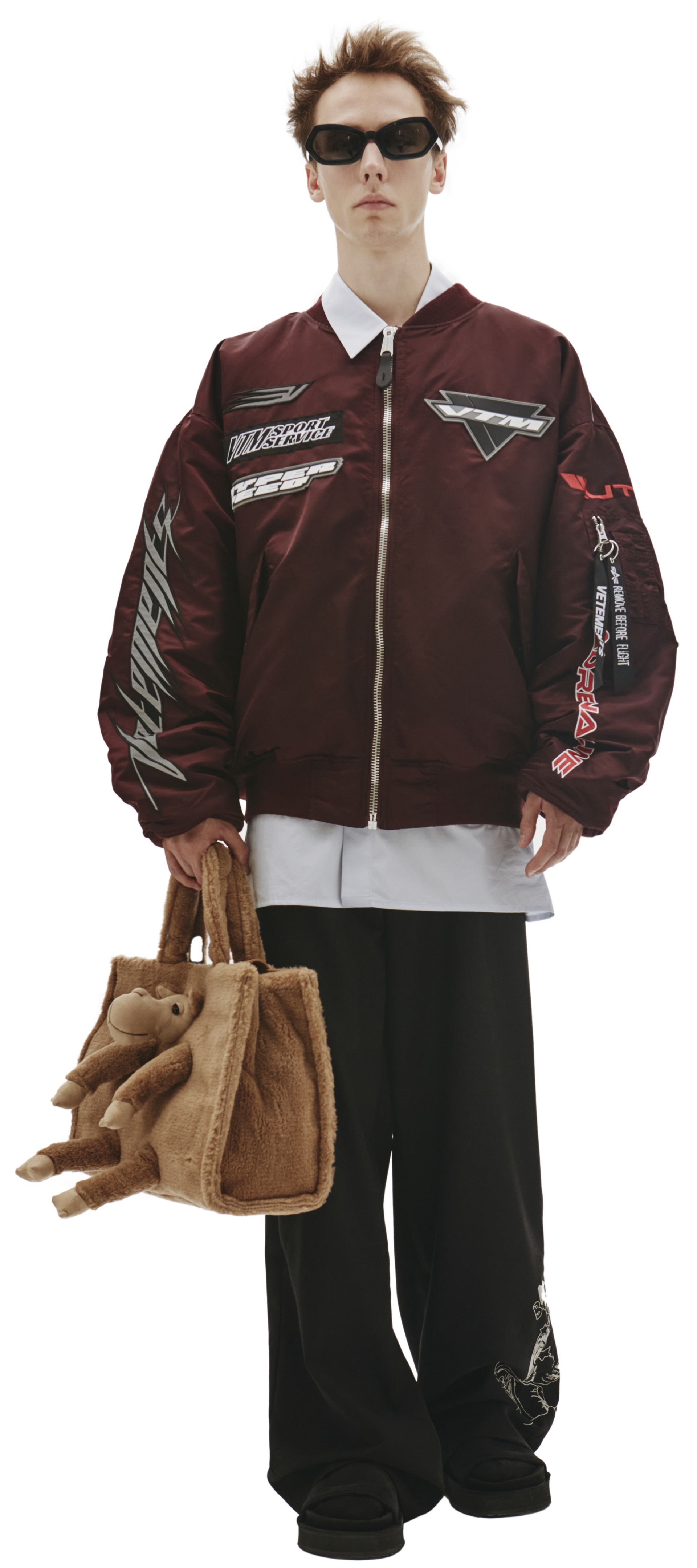 VETEMENTS Racing Logo Reversible Bomber Jacket VETEMENTS x Alpha Industries