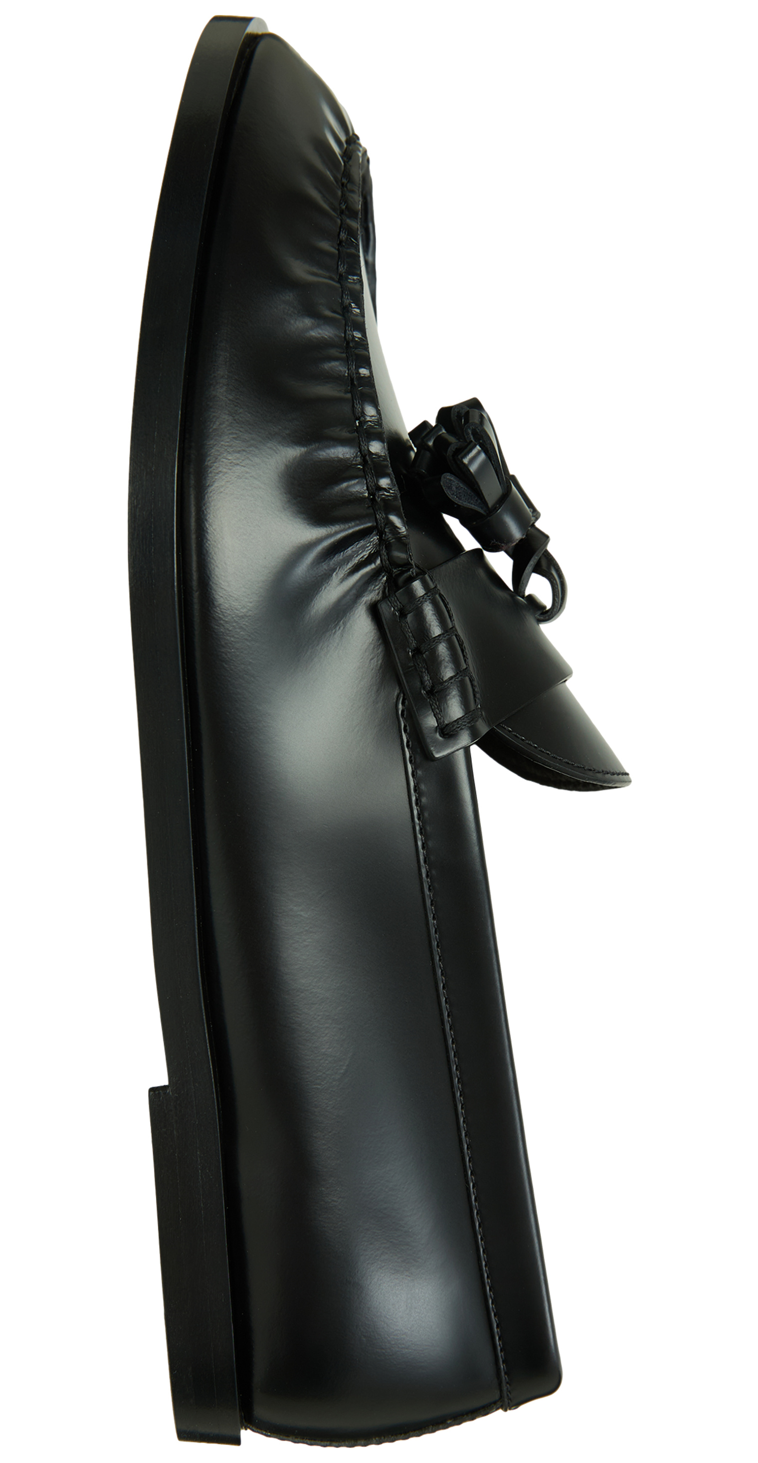 The Row Black leather loafers