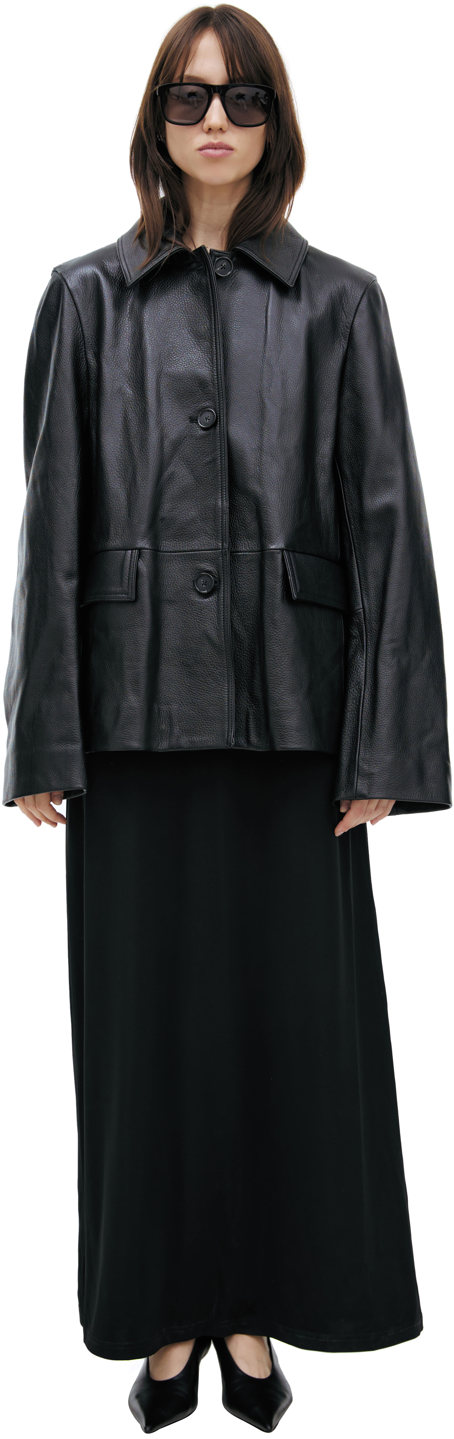 TOTEME Leather jacket with buttons