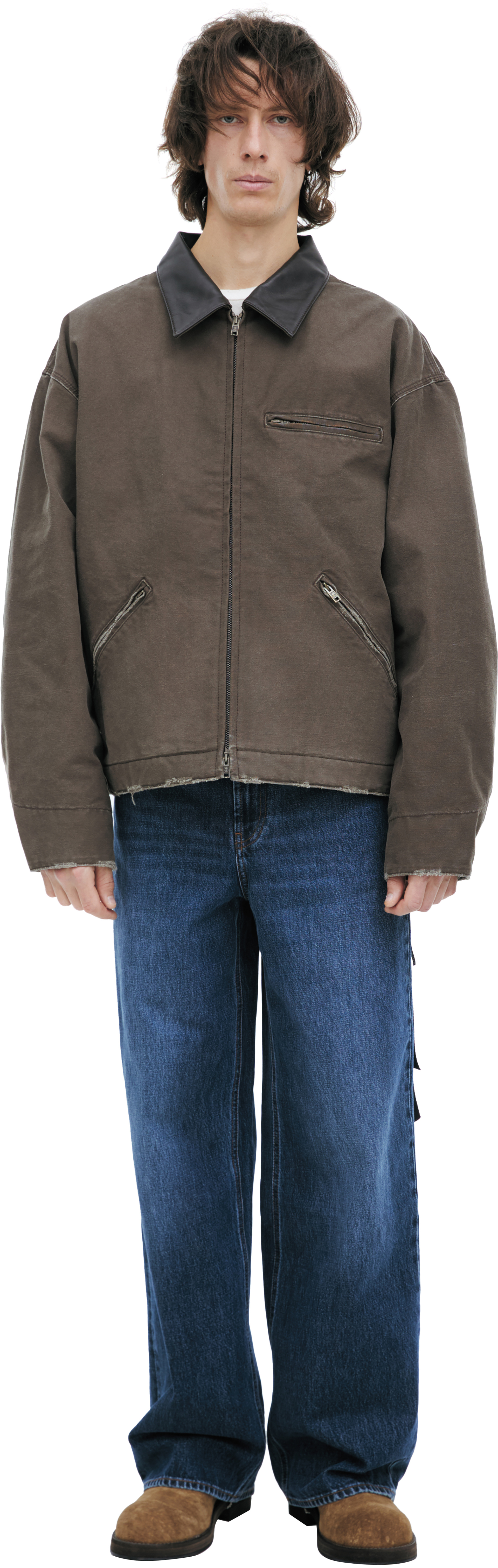 Mastermind WORLD Brown jacket with a skull logo