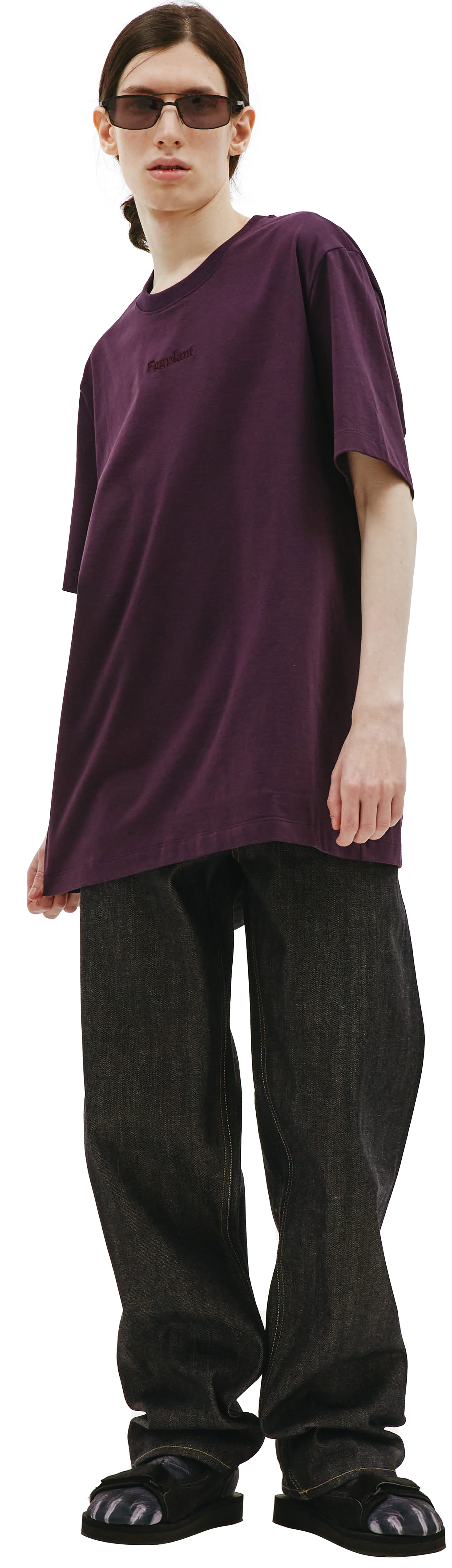 Doublet Embroidery eggplant t-shirt