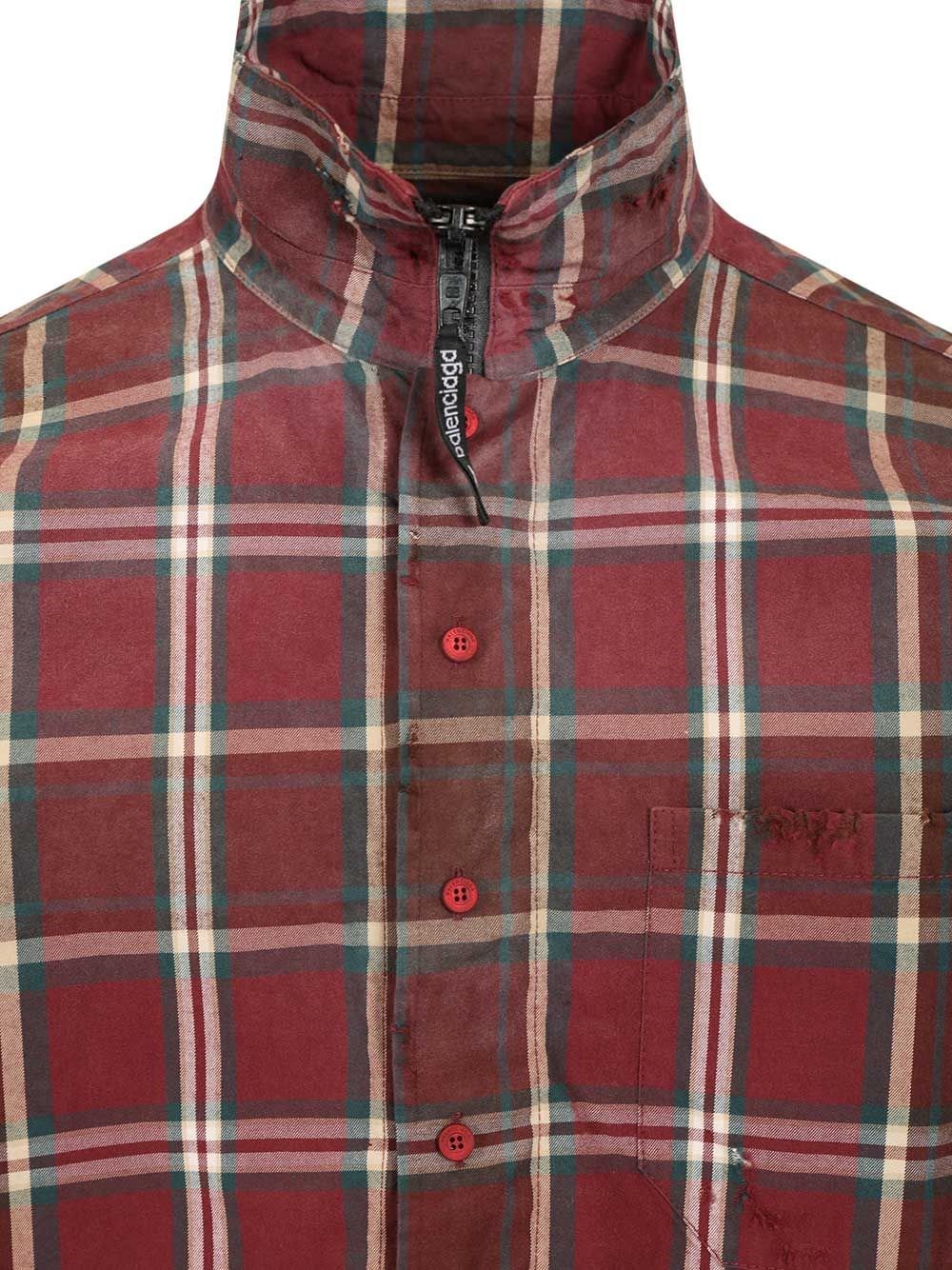 Balenciaga flannel plaid shirt
