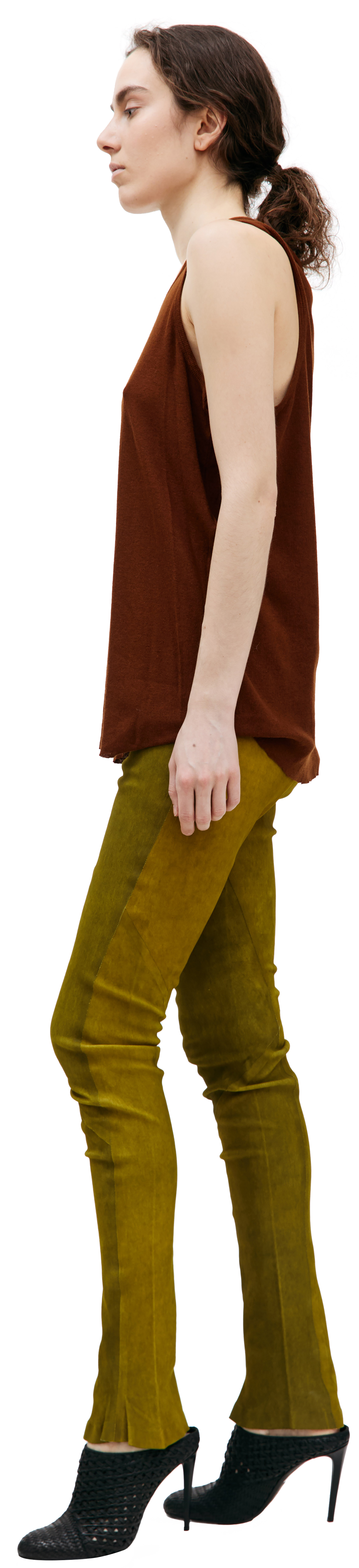 Haider Ackermann Brown Cotton Top