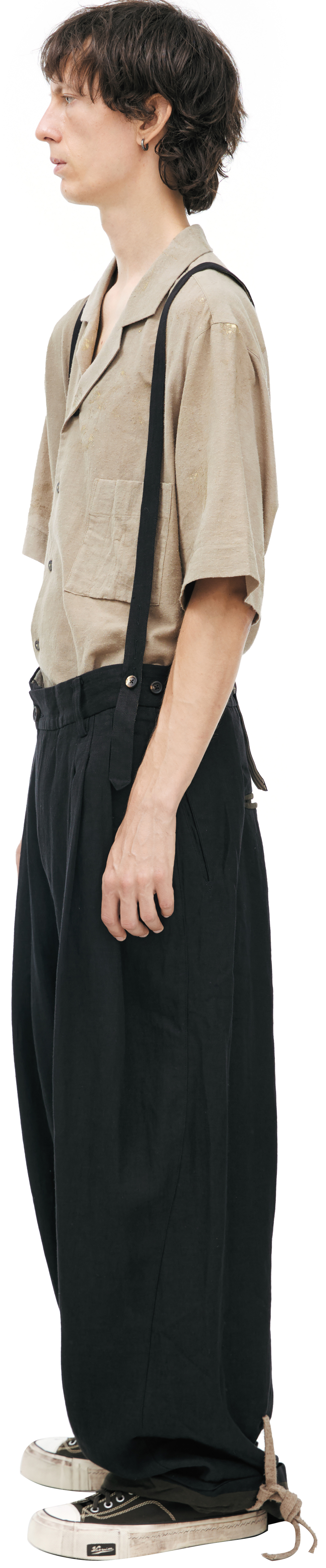 Ziggy Chen Wide-leg trousers with suspenders
