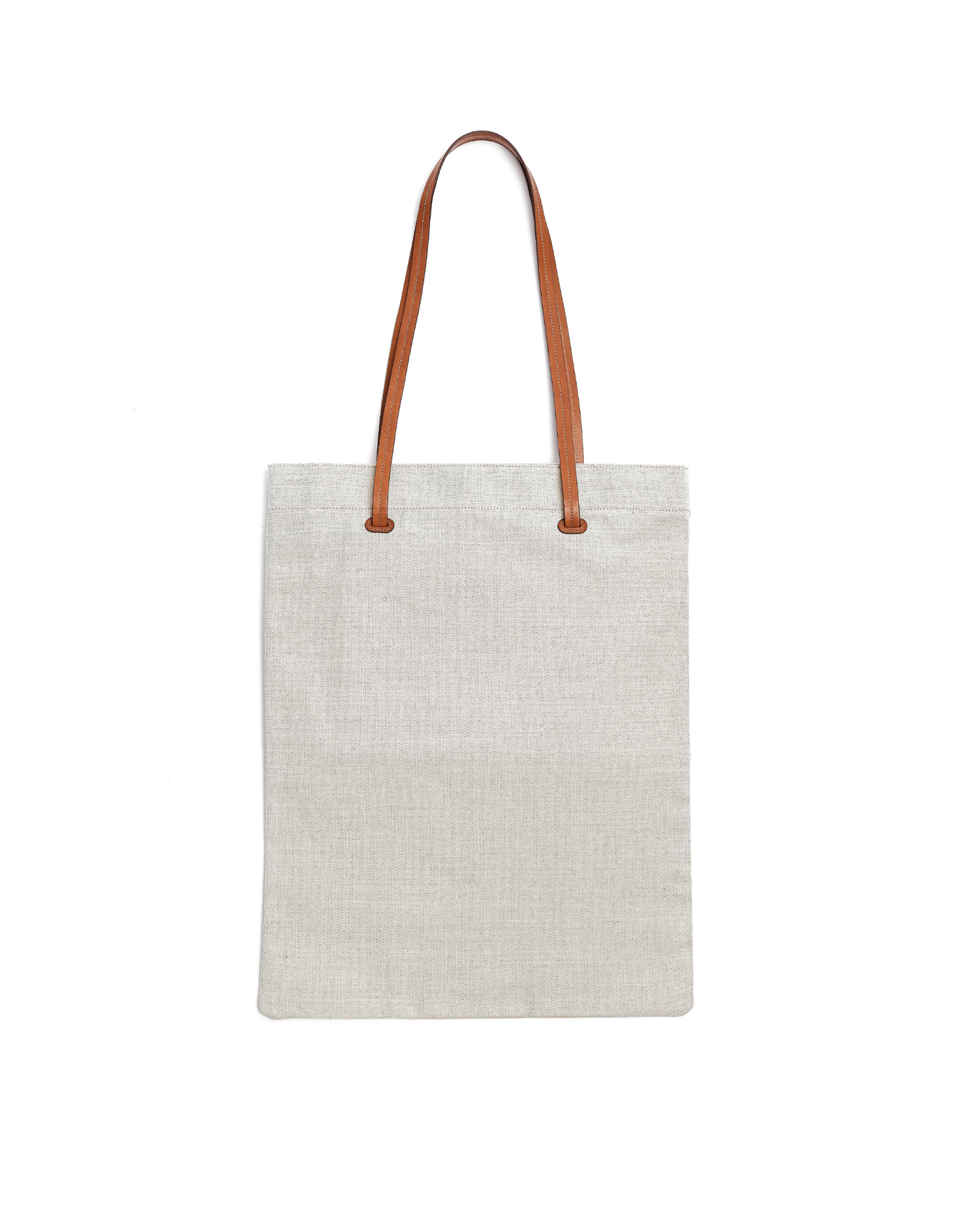 Jil Sander Beige Cotton & Linen Bag