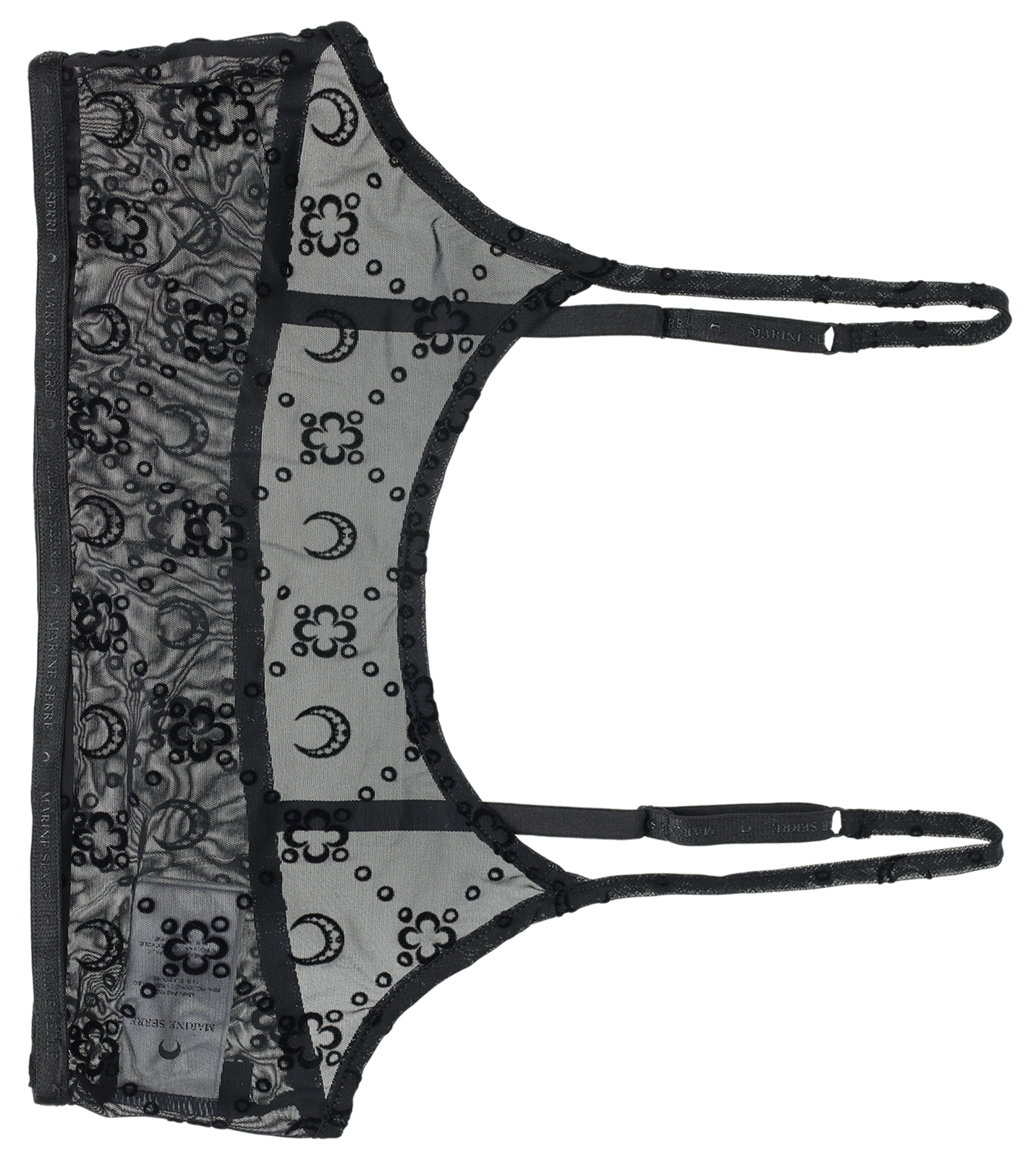 MARINE SERRE Monogram Logo bra