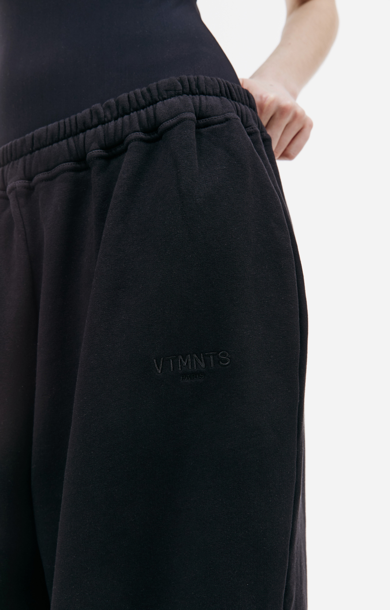 VTMNTS Black Embroidered Sweatpants