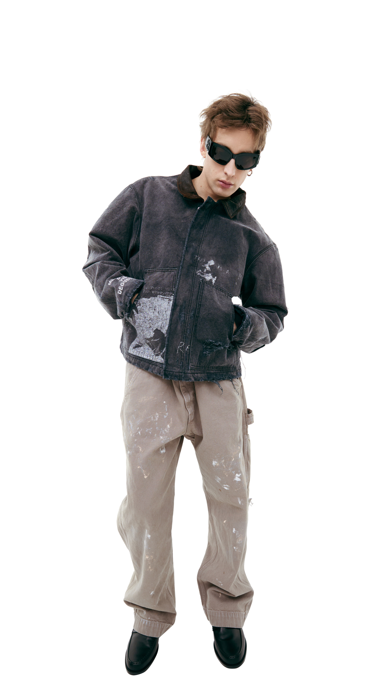 Enfants Riches Deprimes Grey monoprint jacket