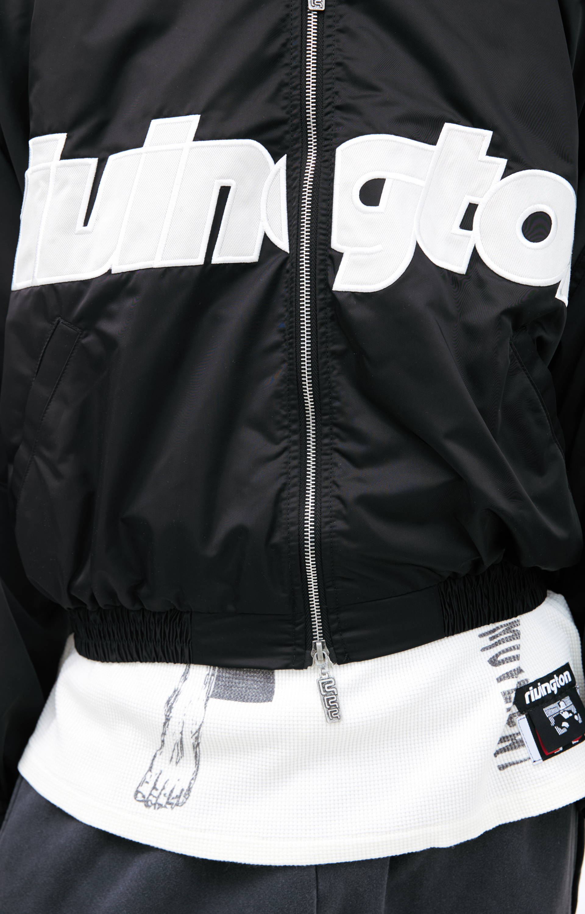 RRR123 Black hooded jacket