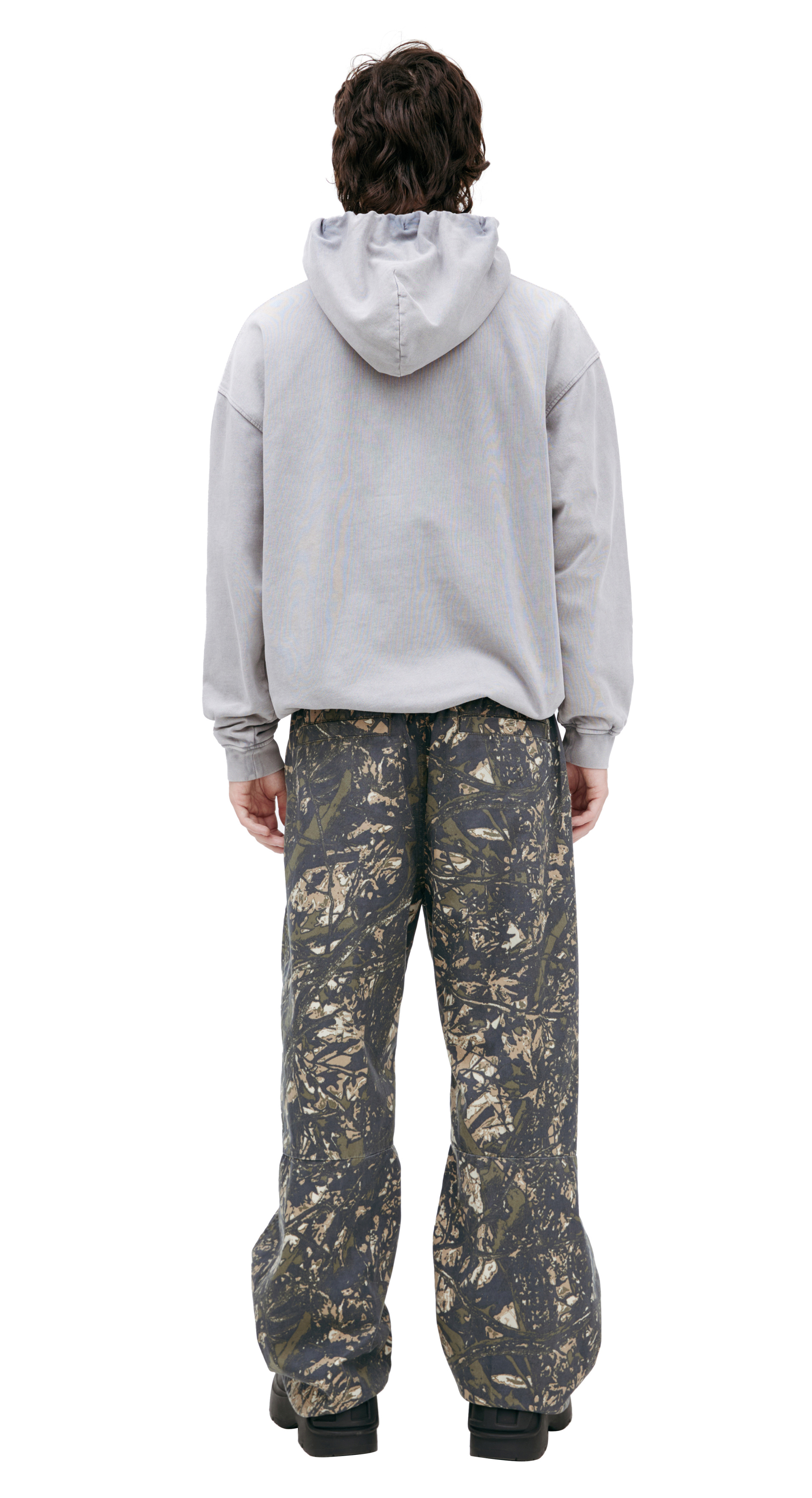 Diesel Grey hoodie with embroidered logo