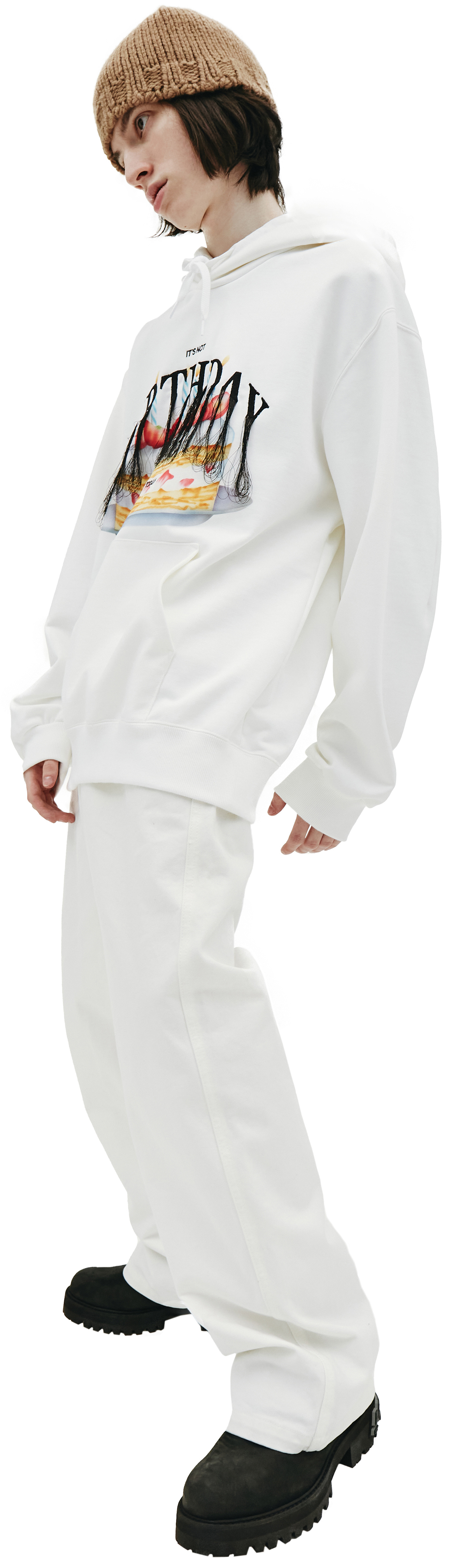 Doublet White Embroidered Birthday Hoodie