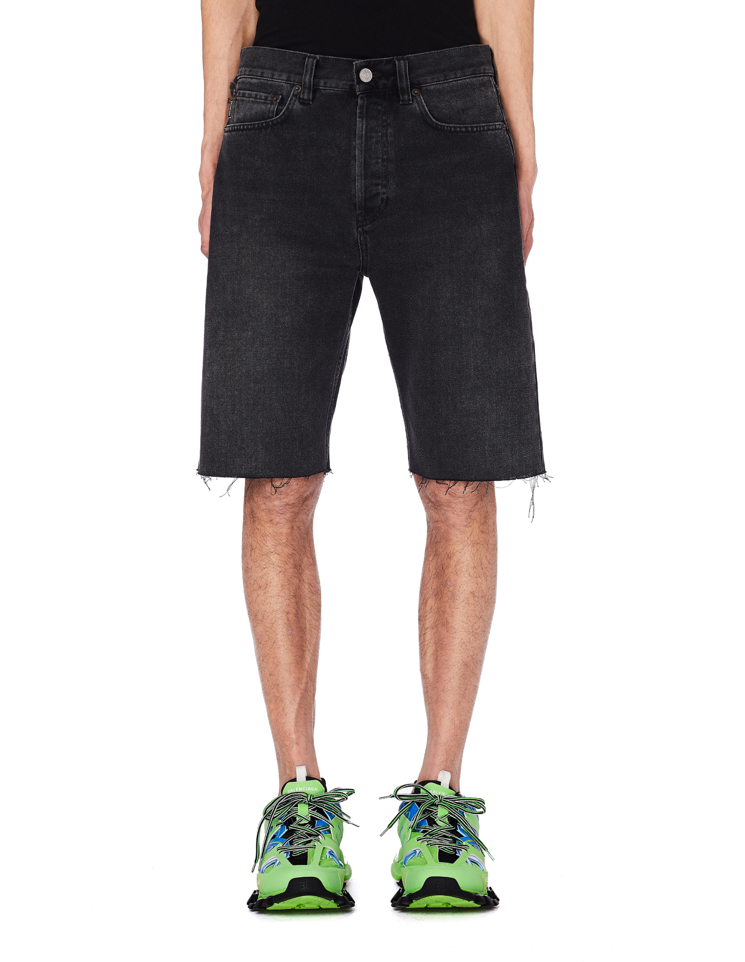 Balenciaga Dark Grey Denim Shorts