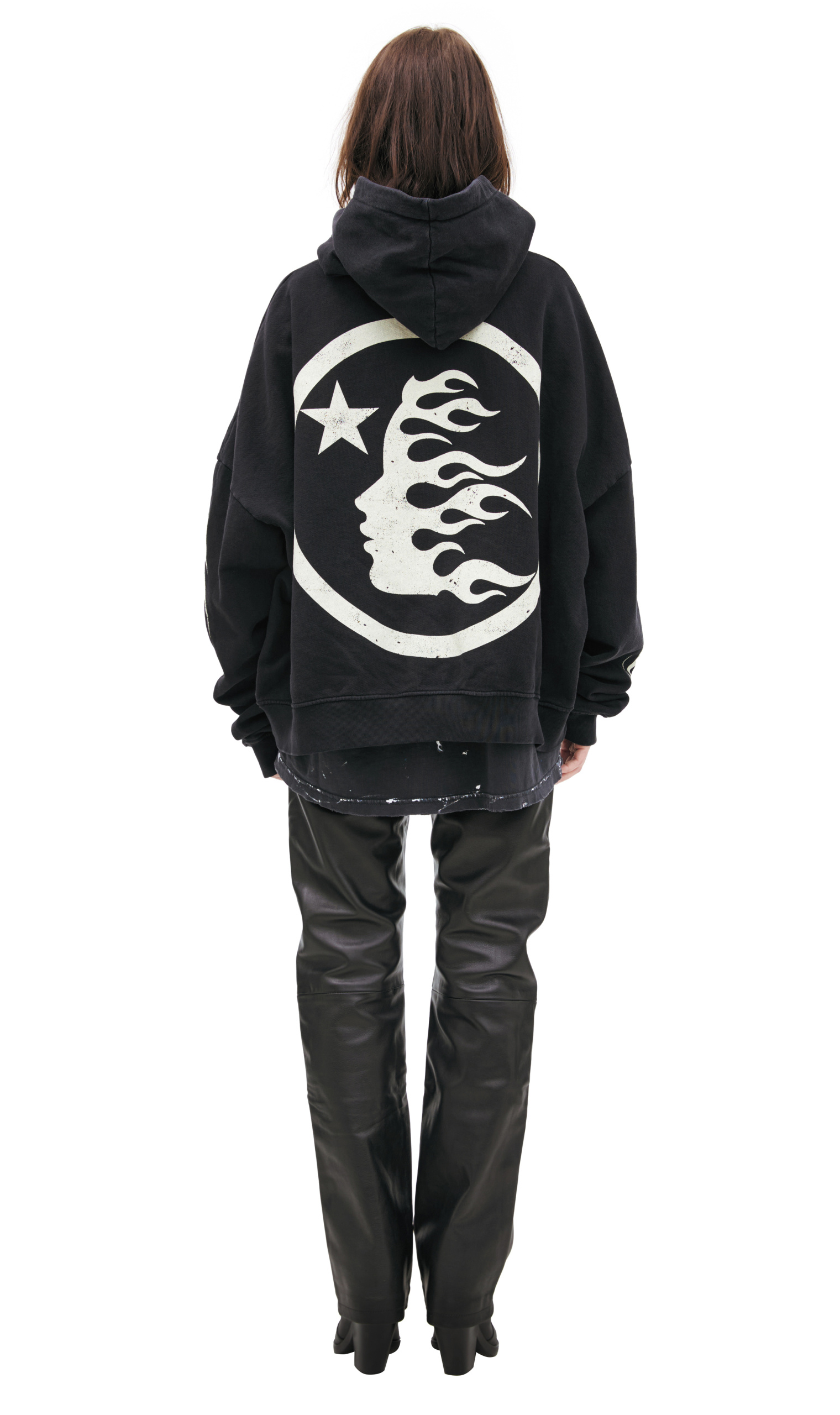 Buy Hellstar women black print hoodie for $291 online on SV77