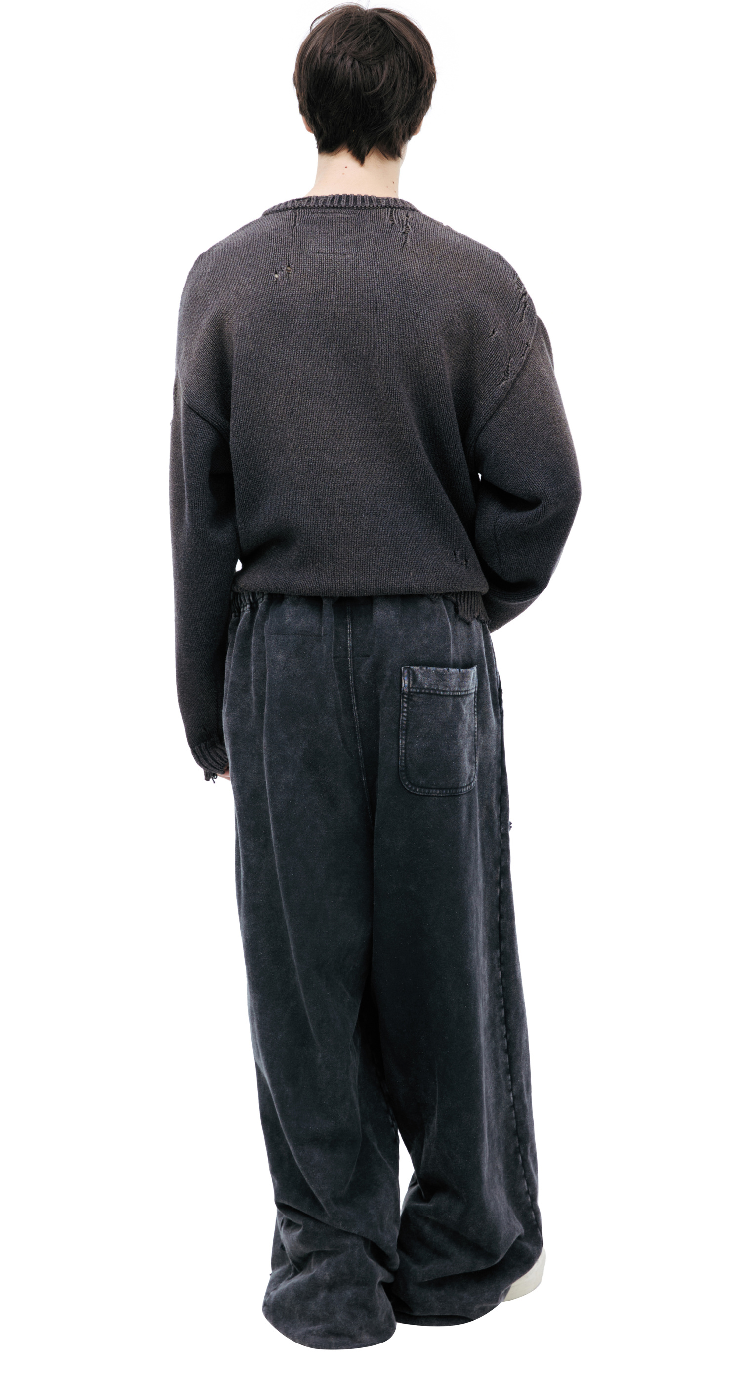 パンツ maison MIHARA YASUHIRO Buy Maison Mihara Yasuhiro men black logo wide sweatpants for $585