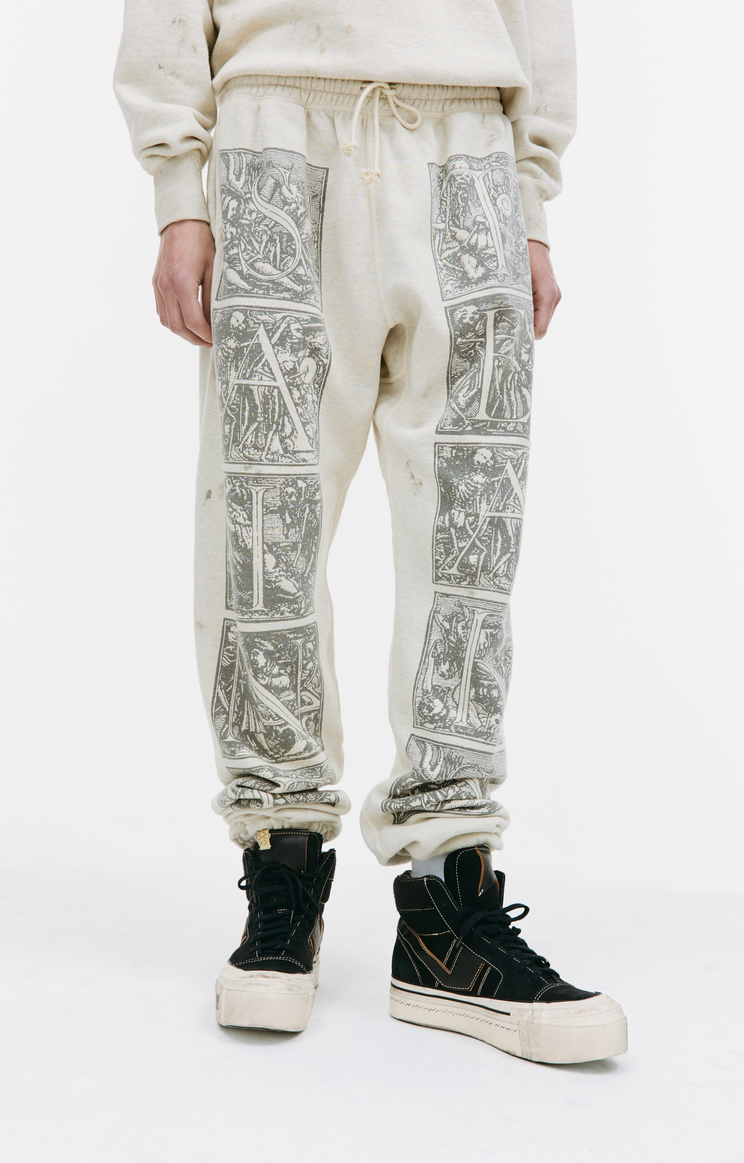 Saint Michael Beige printed pants