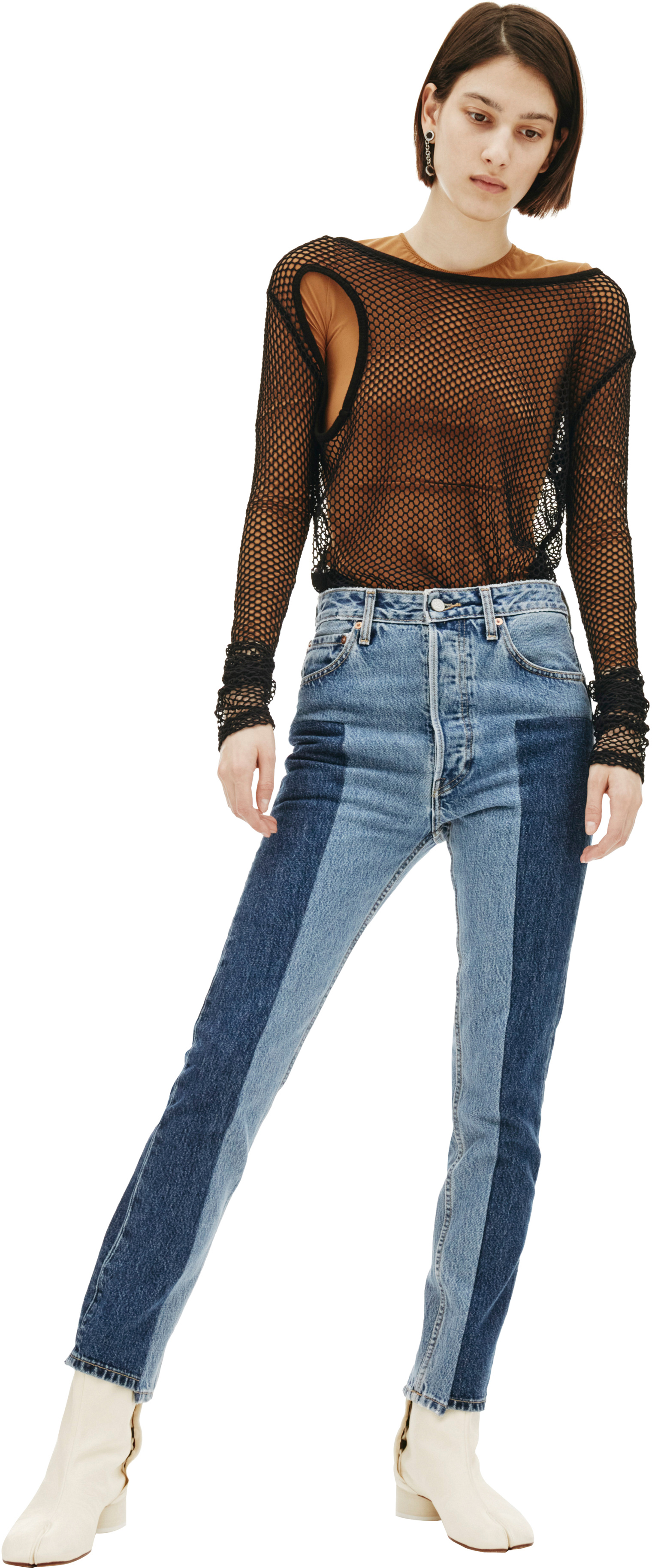 VETEMENTS Blue Patchwork Jeans