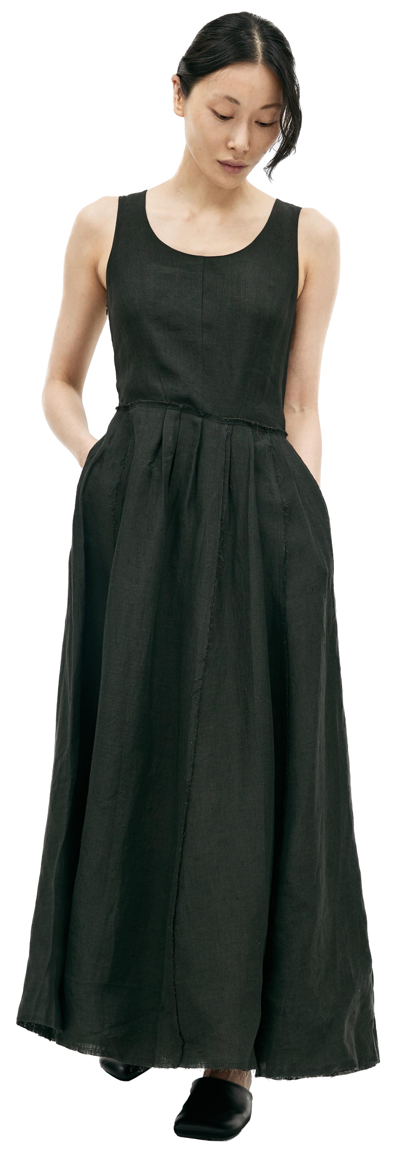 Ziggy Chen Green linen dress