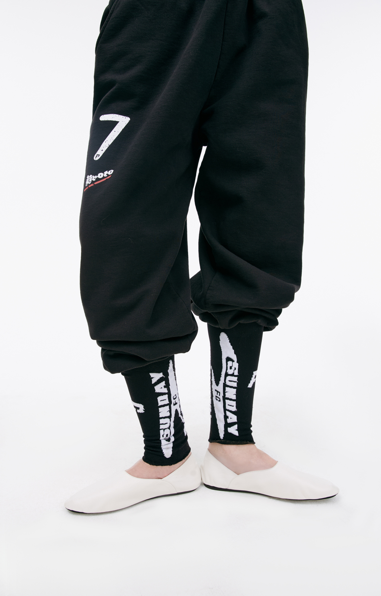 PROTOTYPES Sweatpants with elasticized inserts